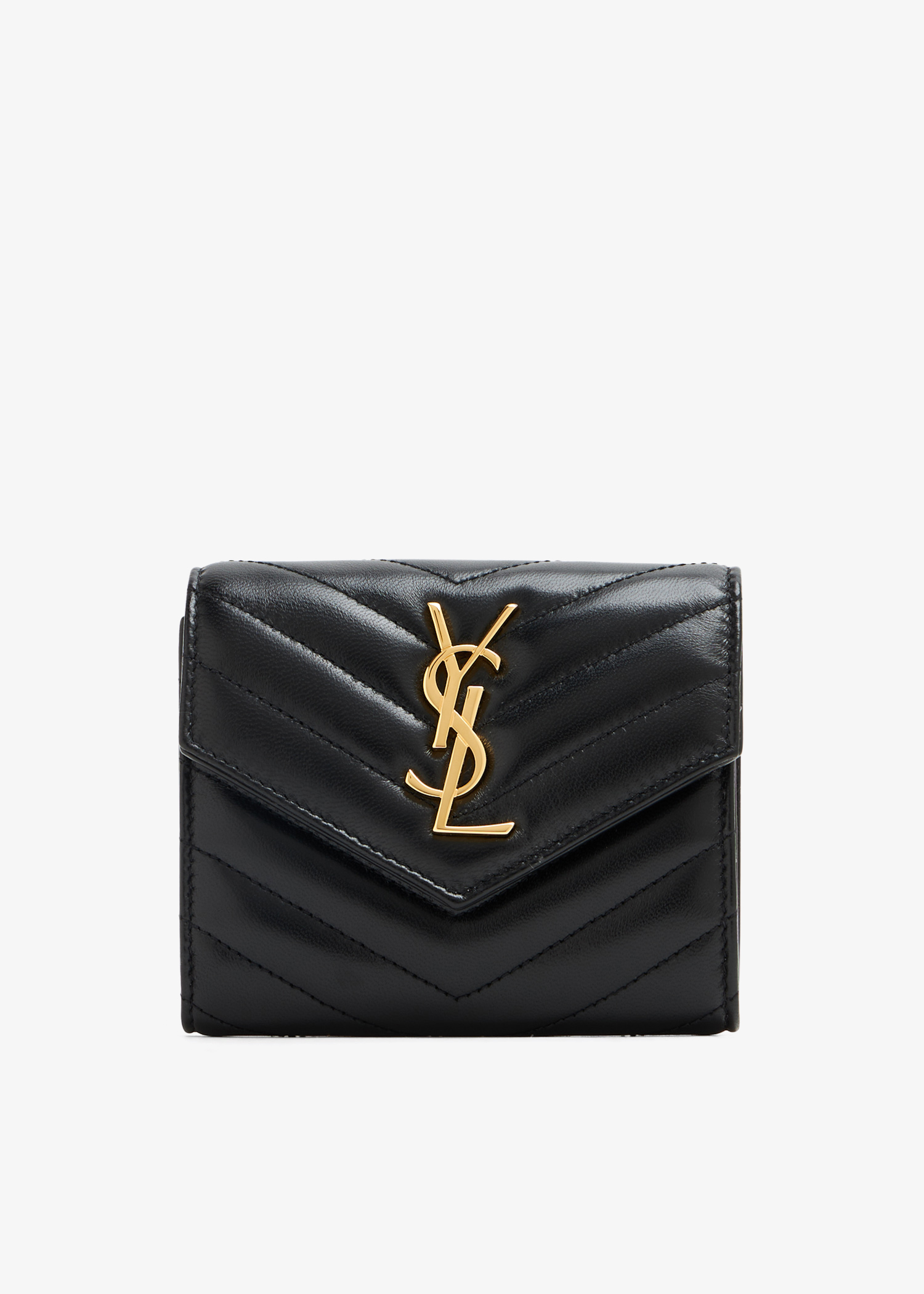 

Monogram tri-fold wallet, Black