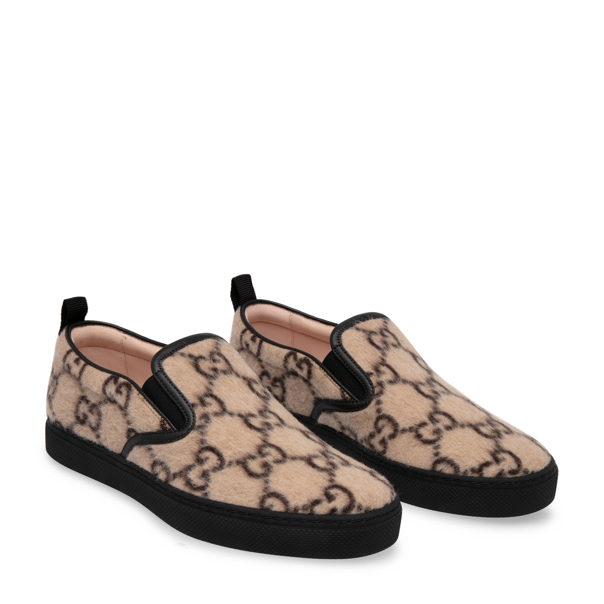

GG wool slip-on sneakers, Beige