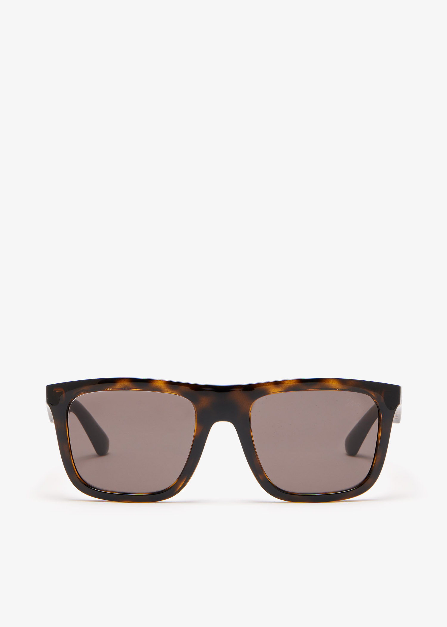

Embossed Check square sunglasses, Brown