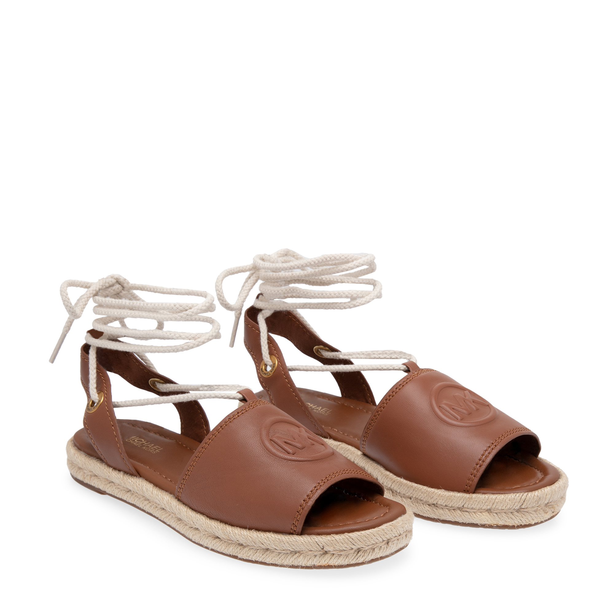 

Leather espadrille sandals, Brown