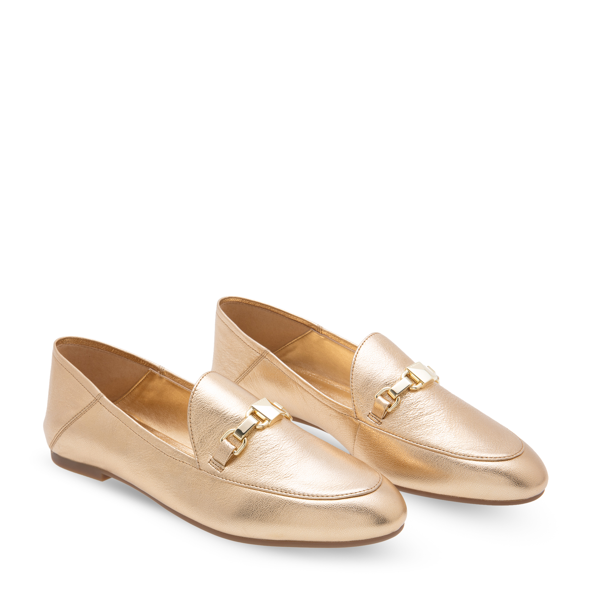 

Leather loafers, Gold