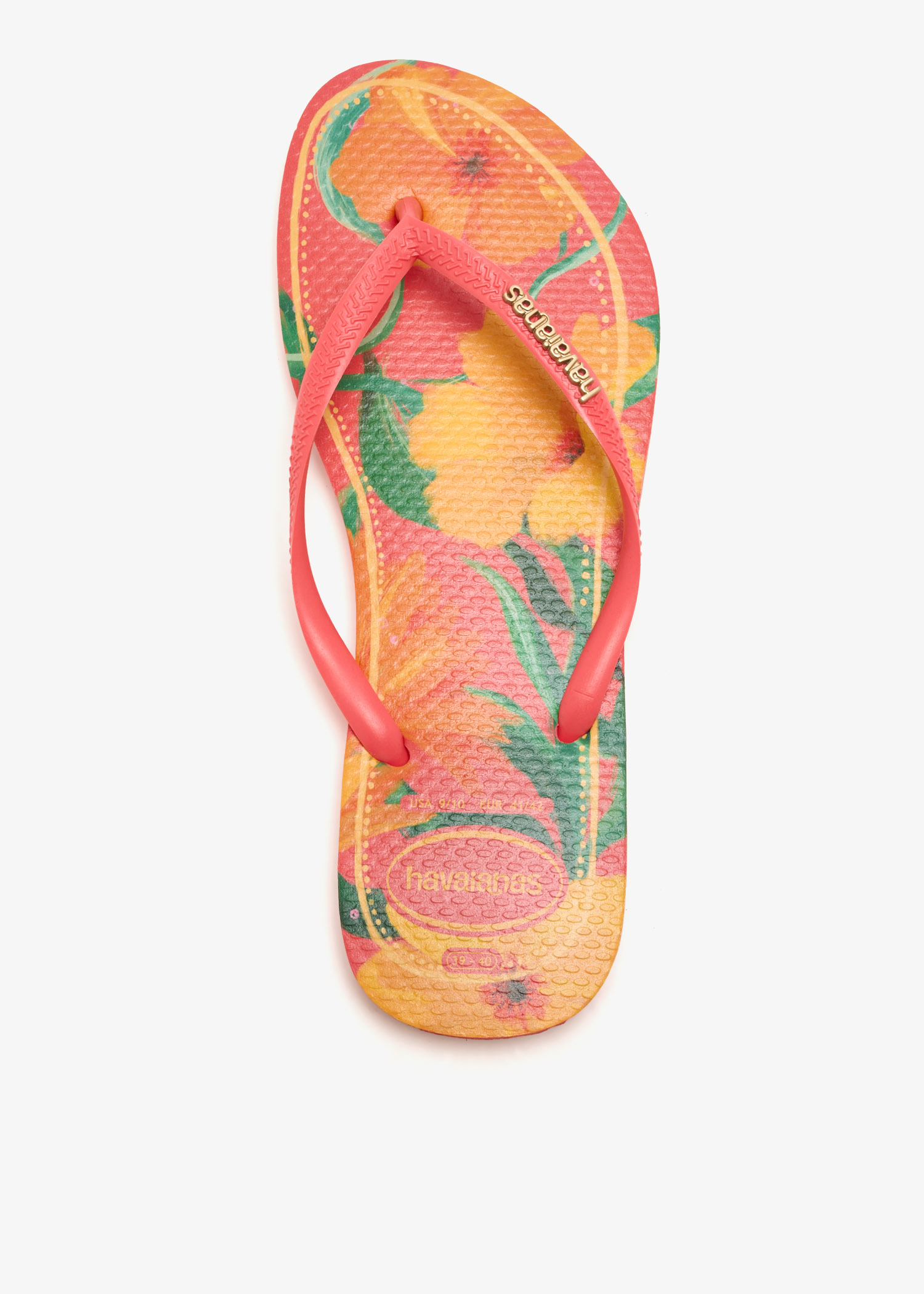 

Slim Tropical flip flops, Orange