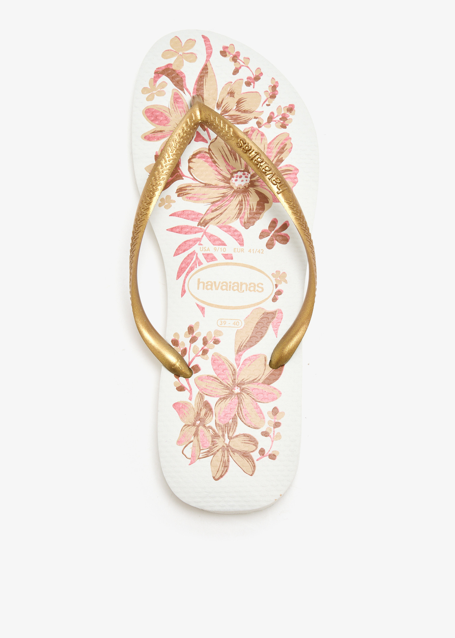 

Slim Organic flip flops, Gold