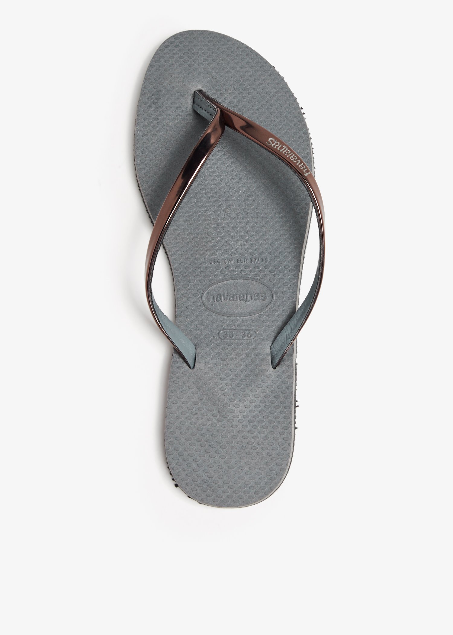 

You Metallic flip flops