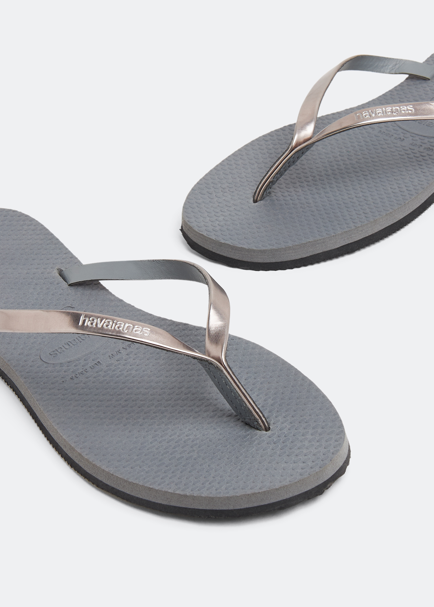 

Rubber flip flops, Grey