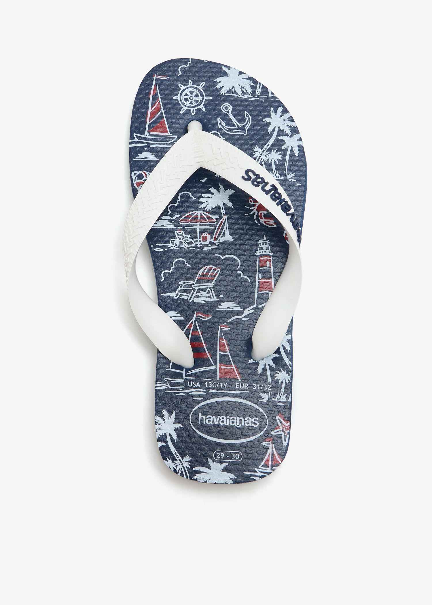 

Top Nautical flip flops, Red