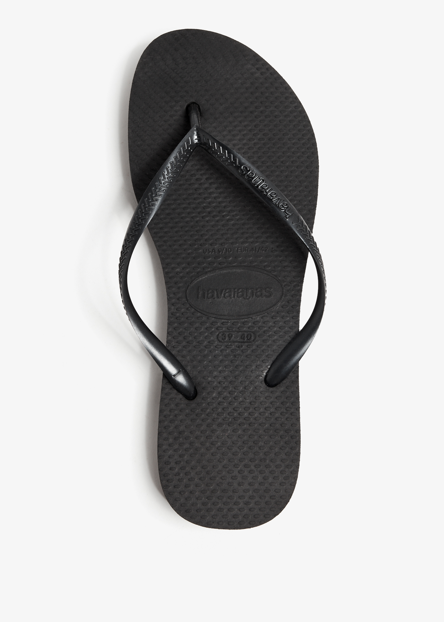 

Slim flatform flip flops, Black