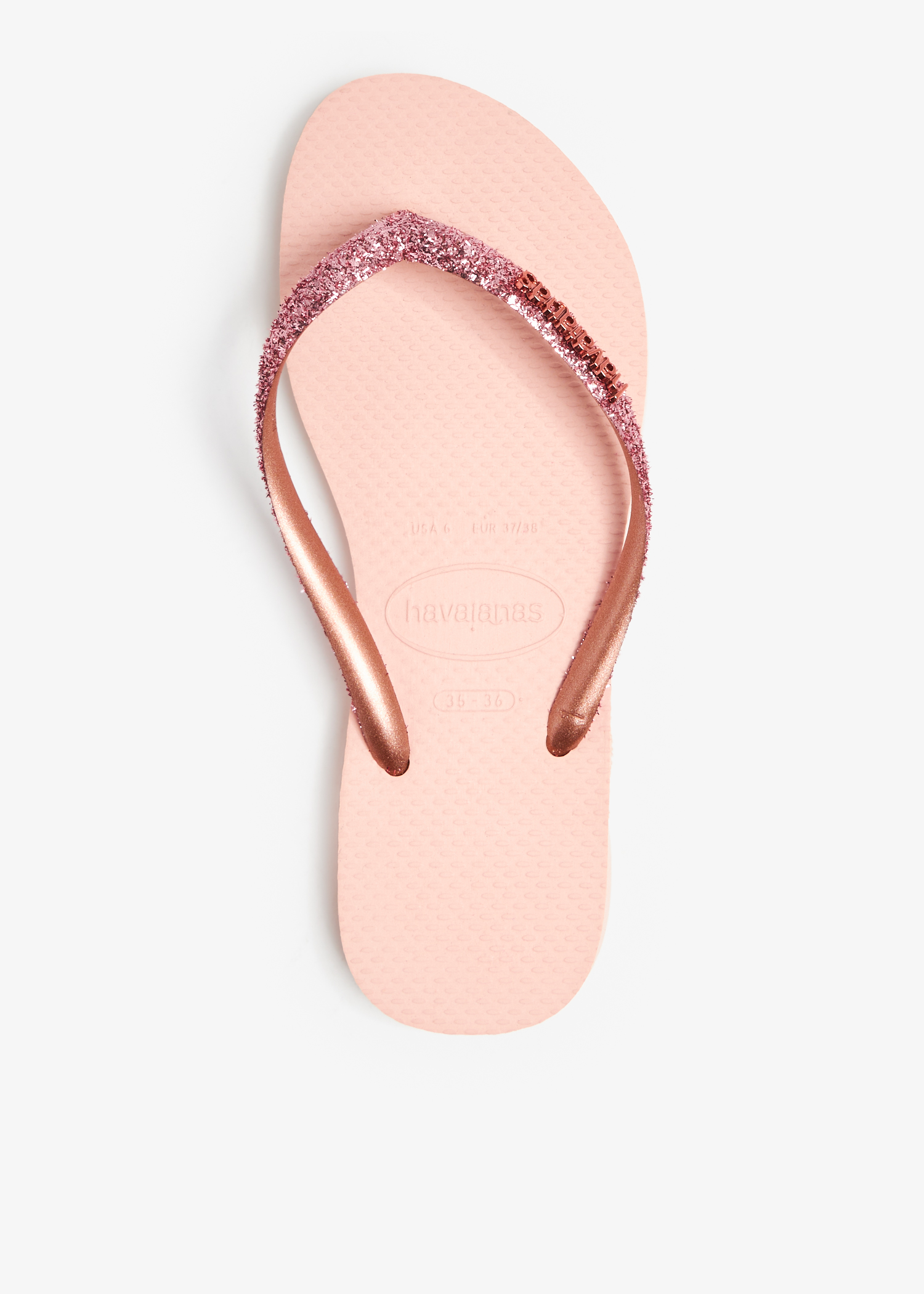 

Slim glitter flip flops, Pink