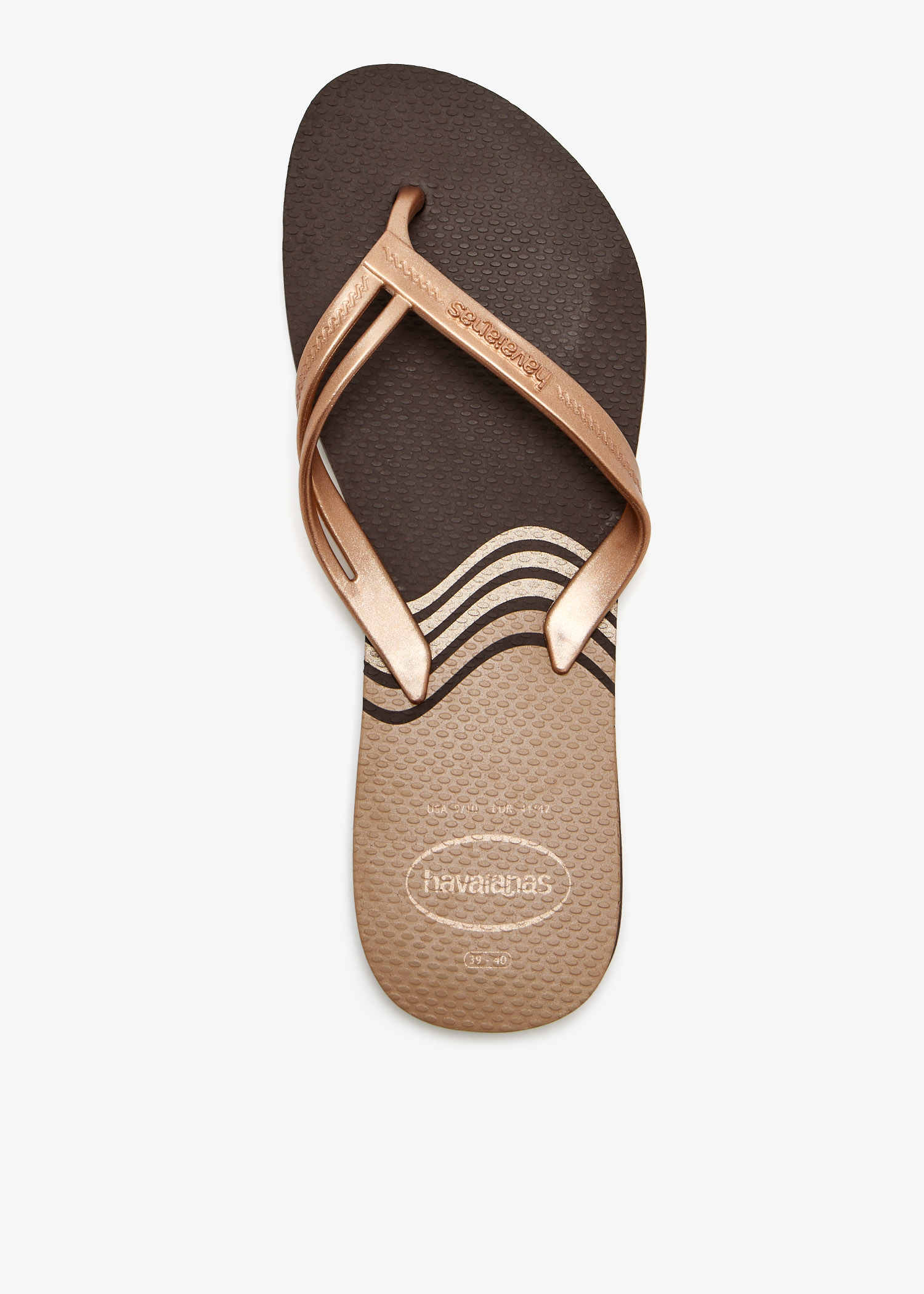 

Elegance Print flip flops, Brown