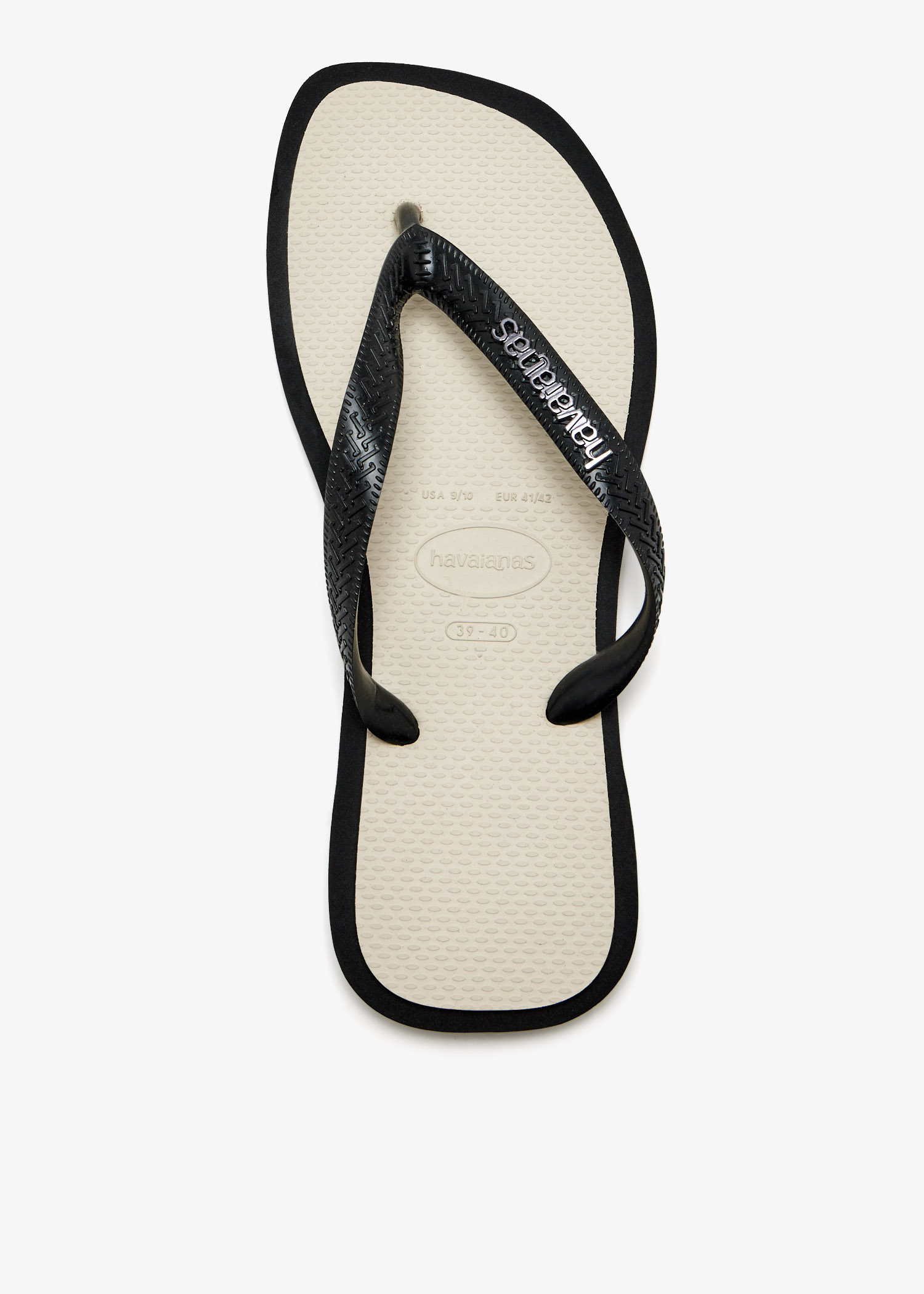 

Top Fusion square flip flops, Black
