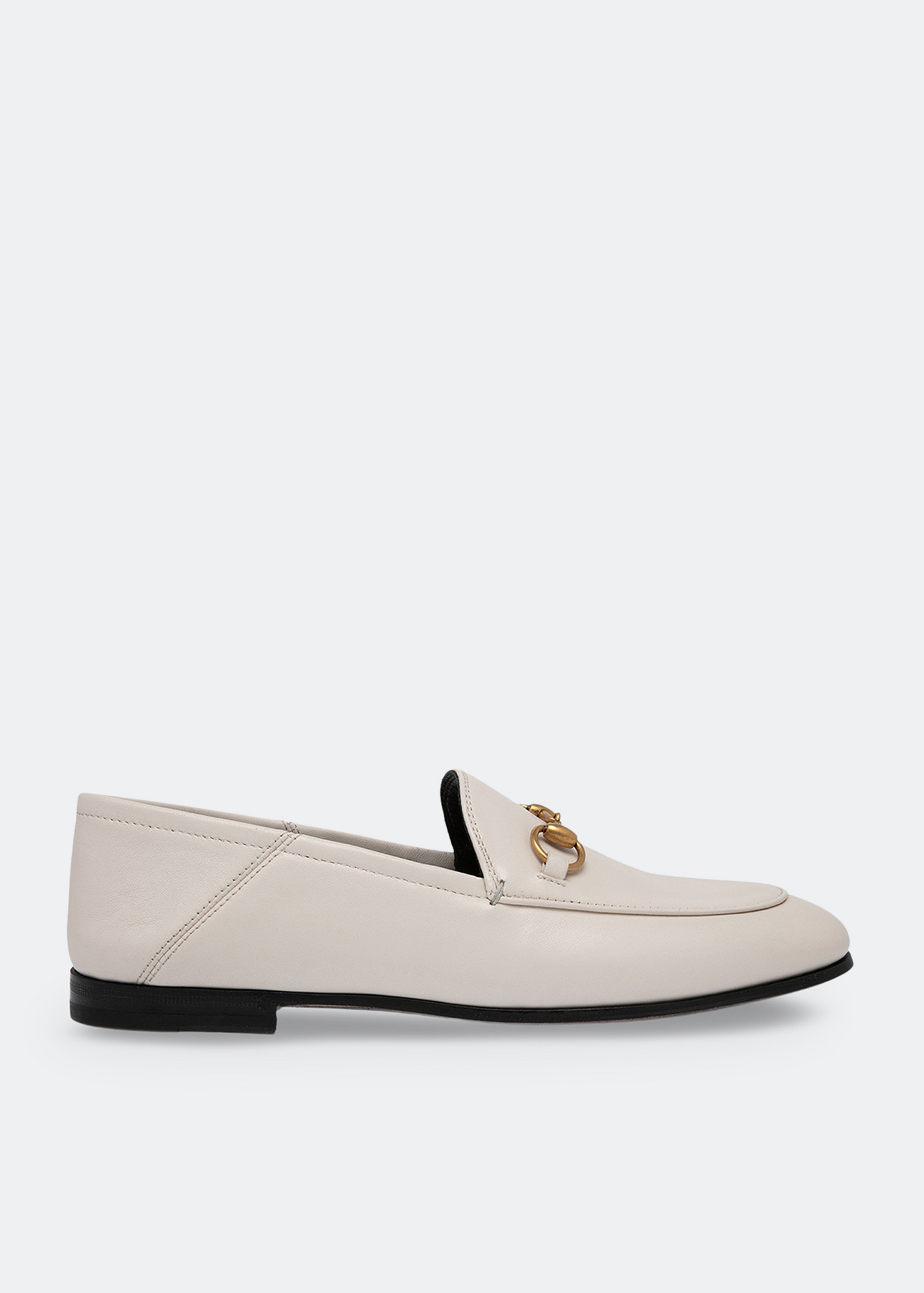 

Horsebit leather loafers, White