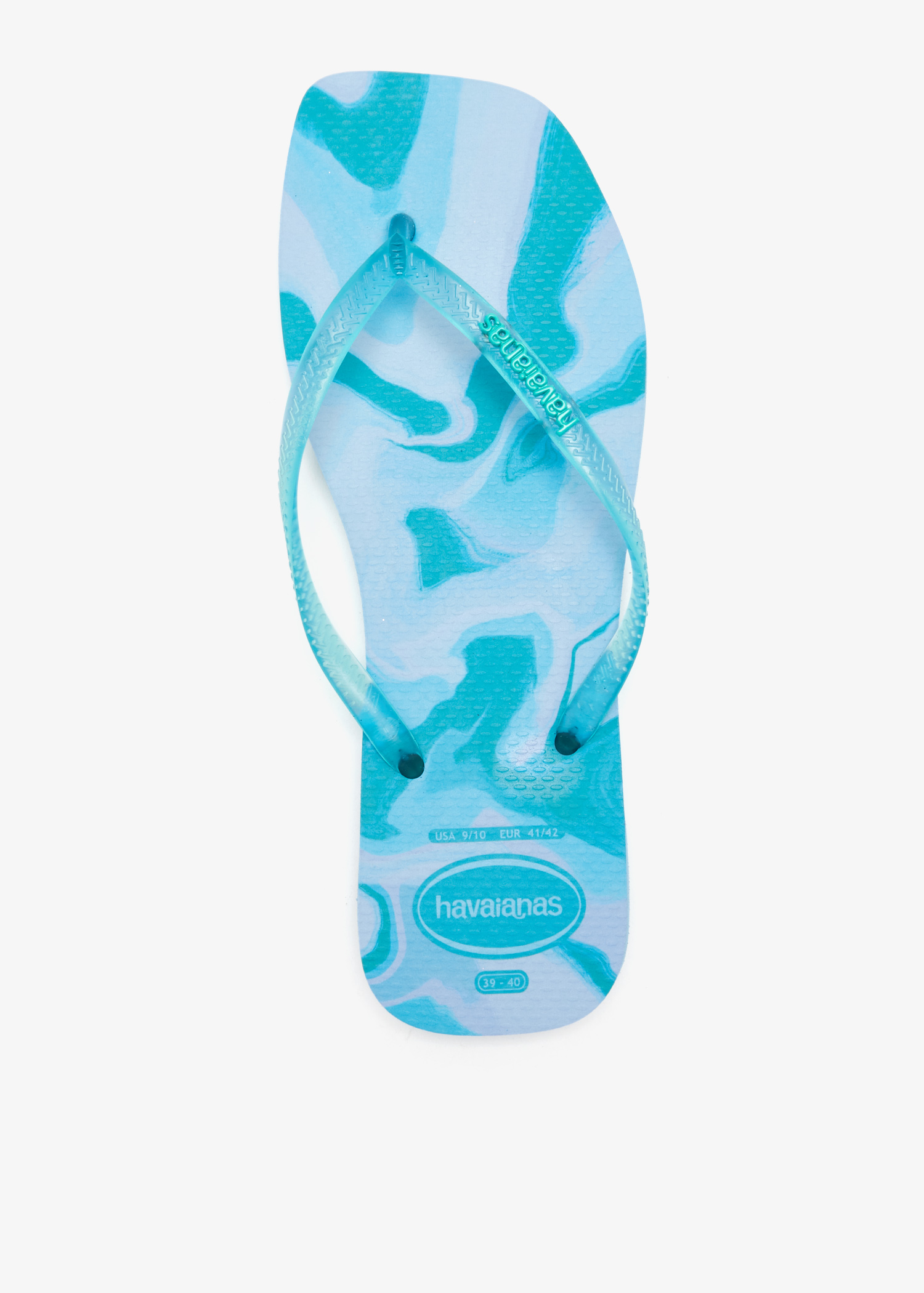 

Slim Square jelly flip flops, Blue