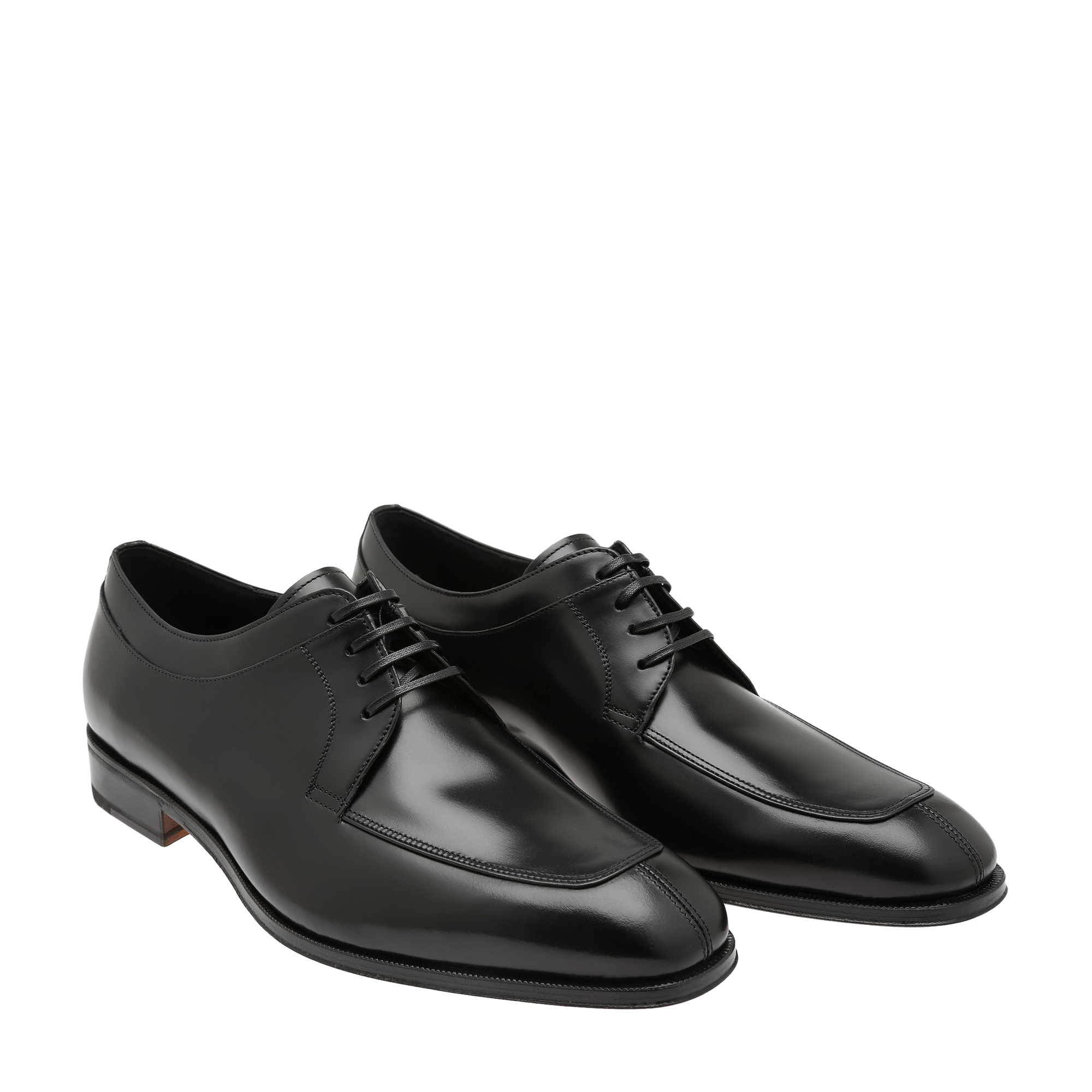 

Leather derby shoes, Black