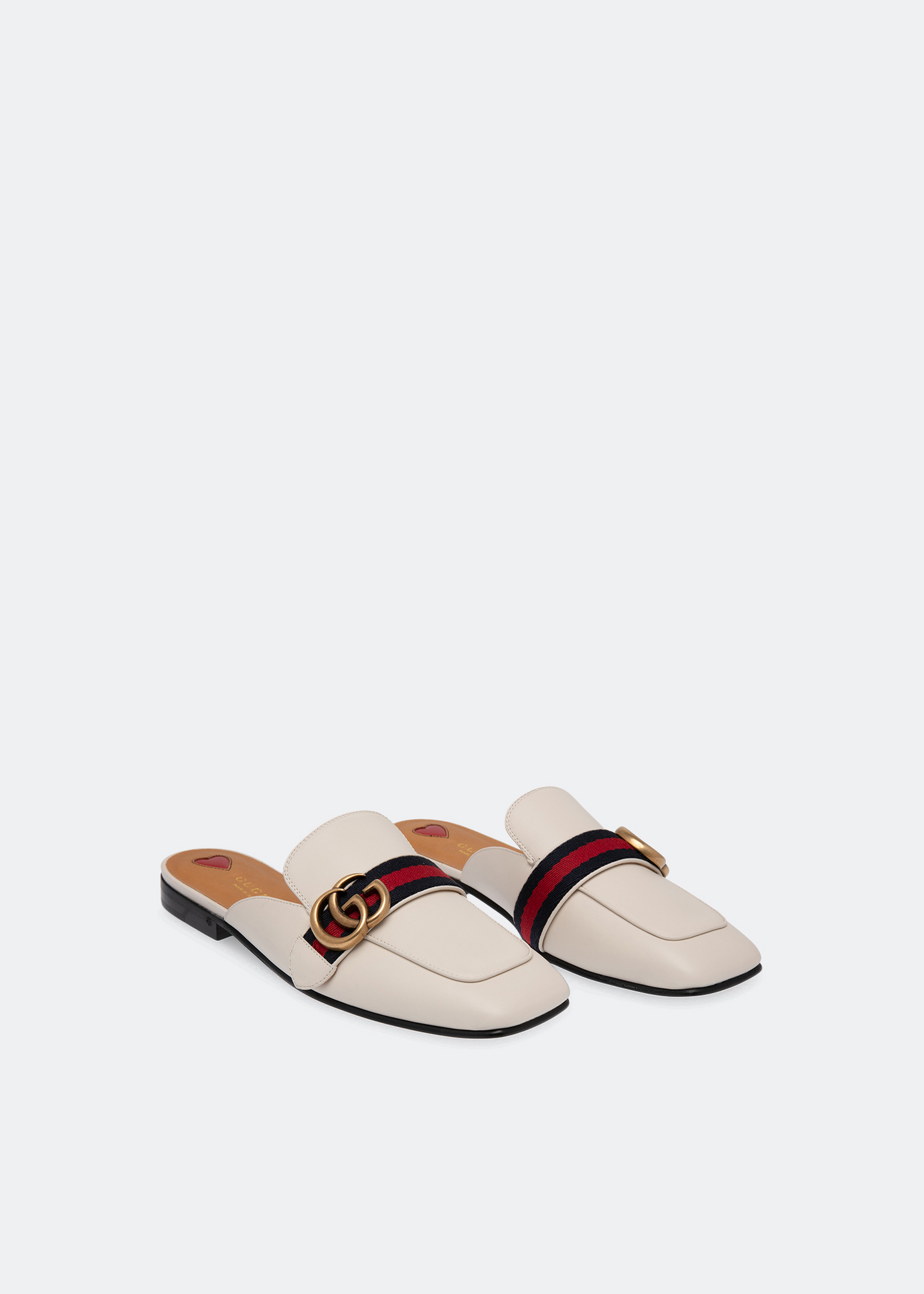 

Leather mules, White