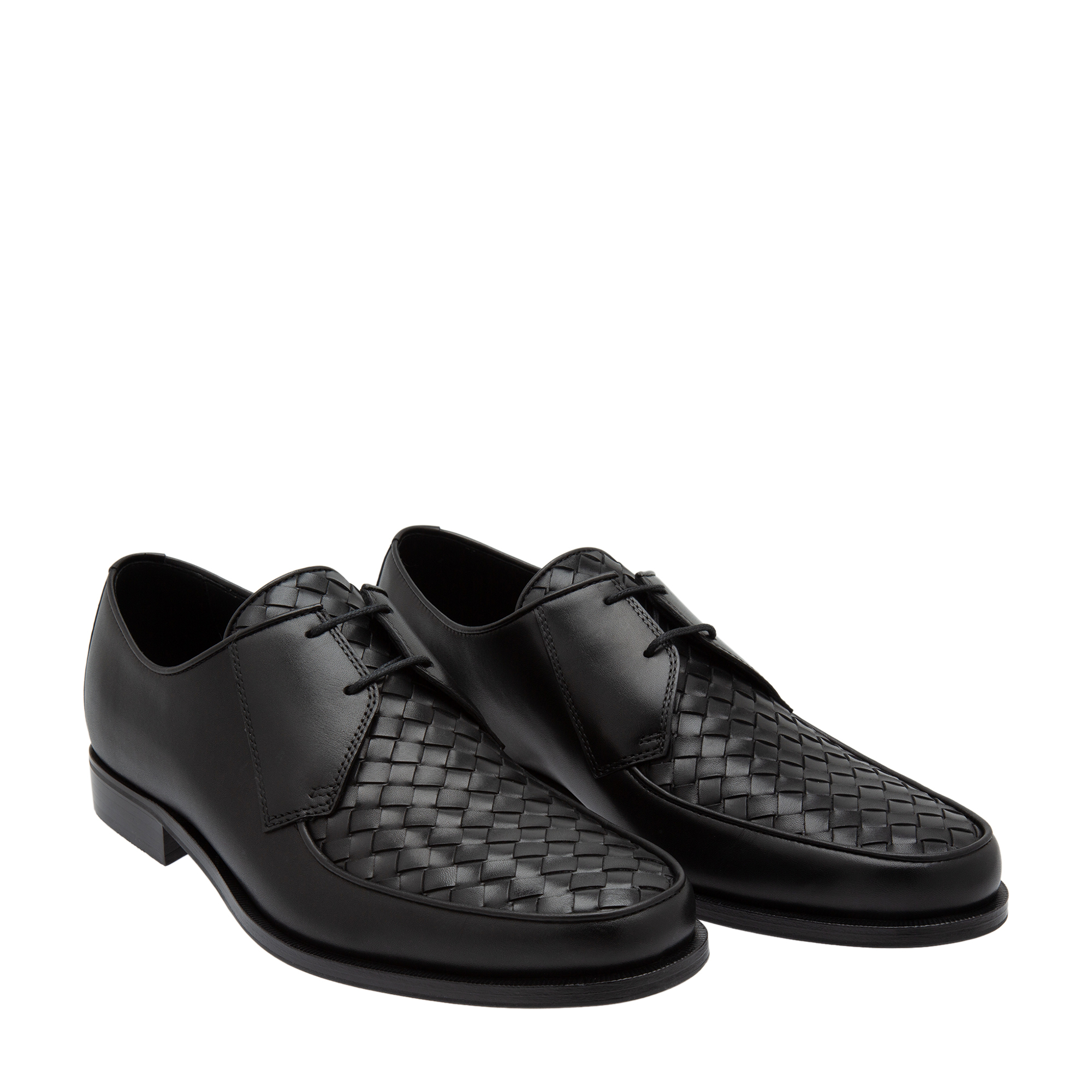 

Leather Derby shoes, Black