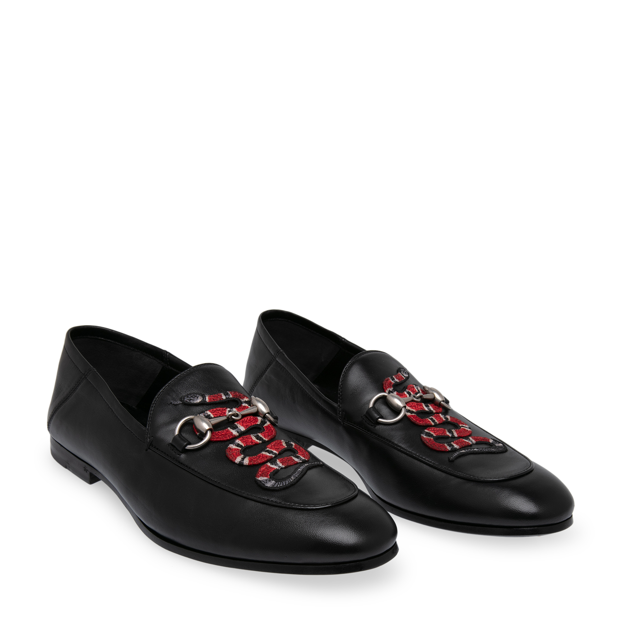 

Kingsnake leather loafers, Black