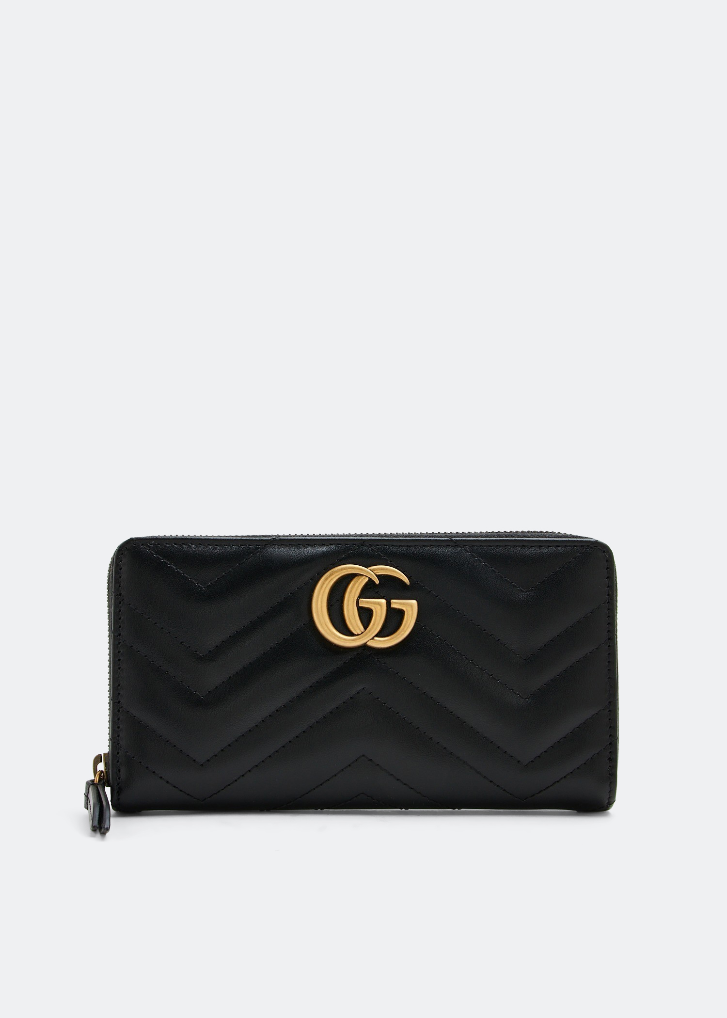 

GG Marmont zip-around wallet, Black