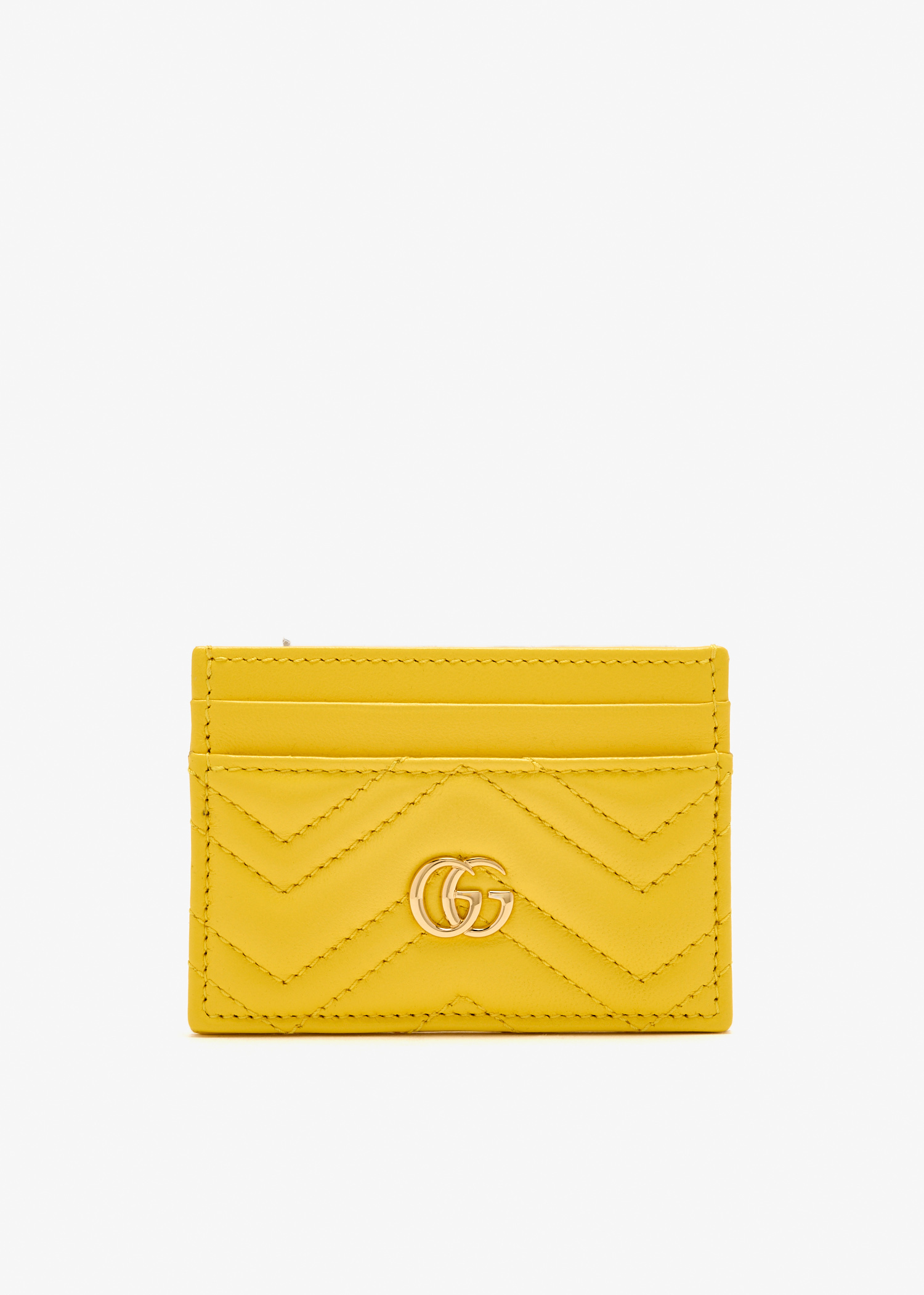 

GG Marmont card case, Yellow