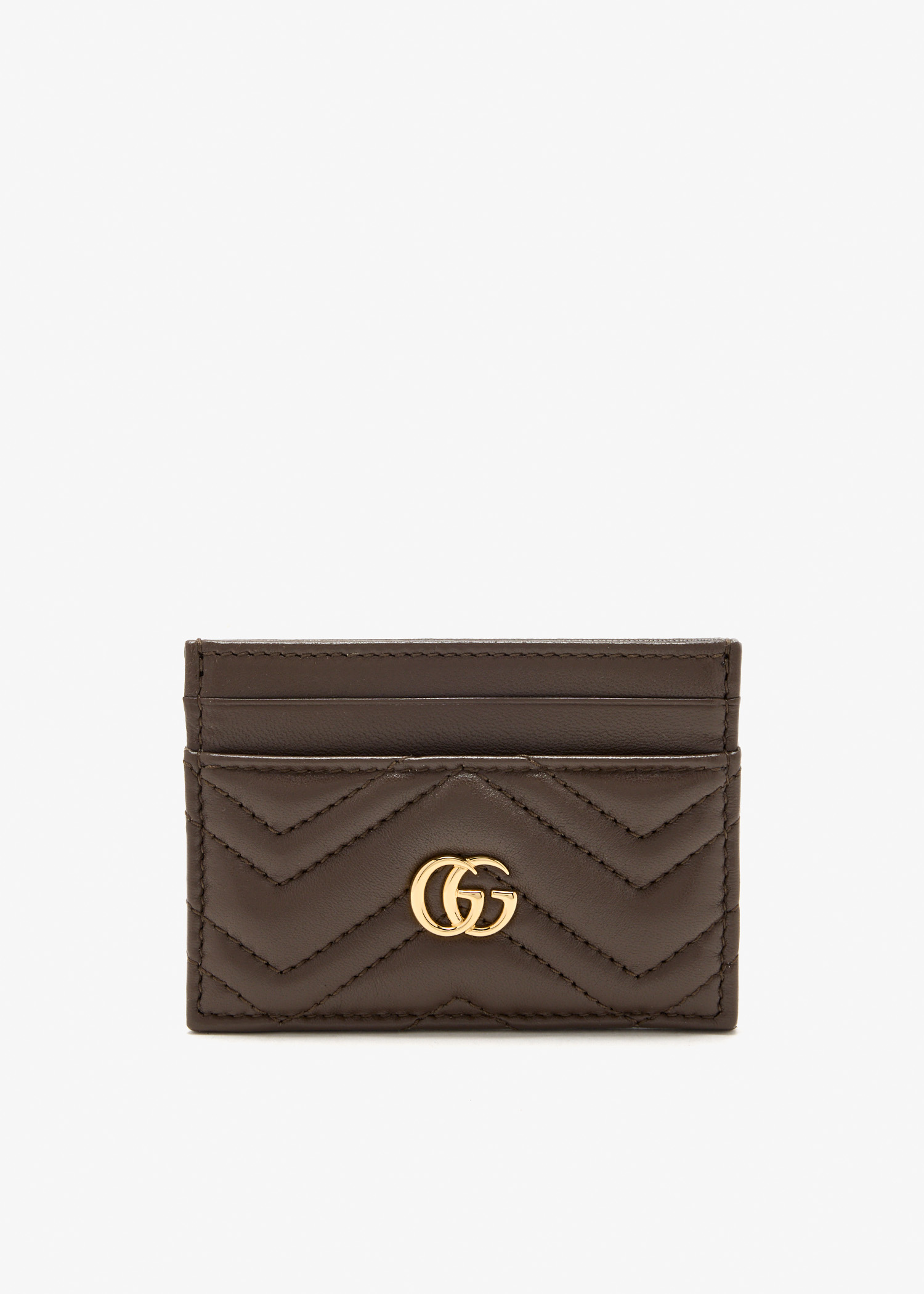 

GG Marmont card case, Taupe