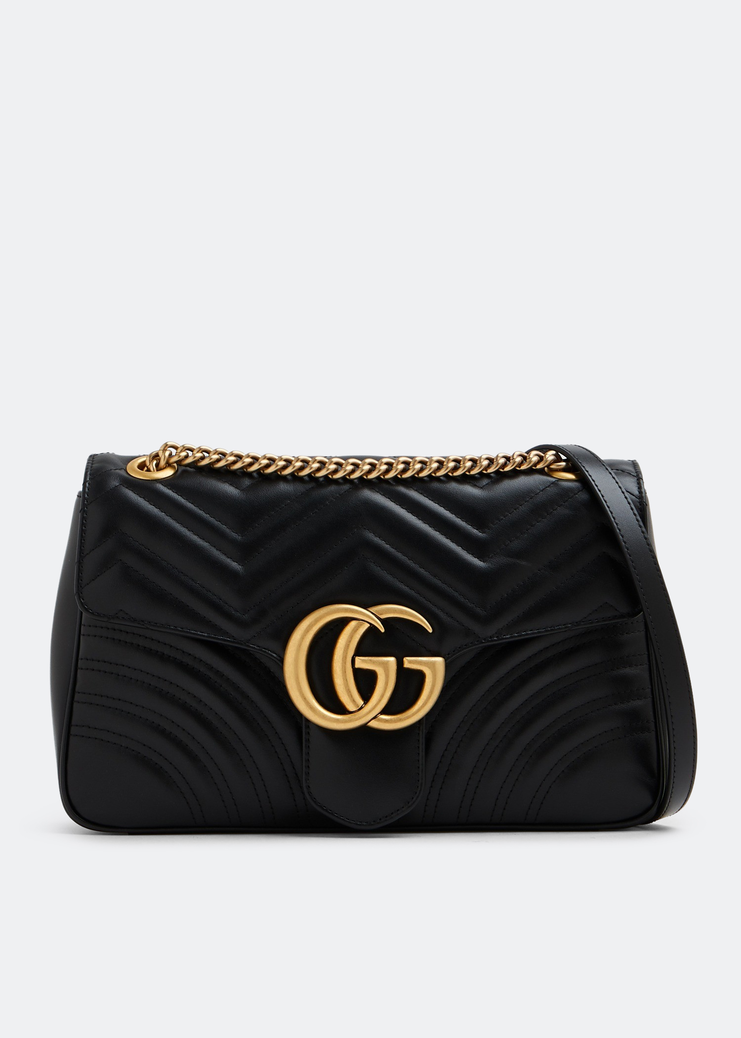 

GG Marmont medium shoulder bag, Black