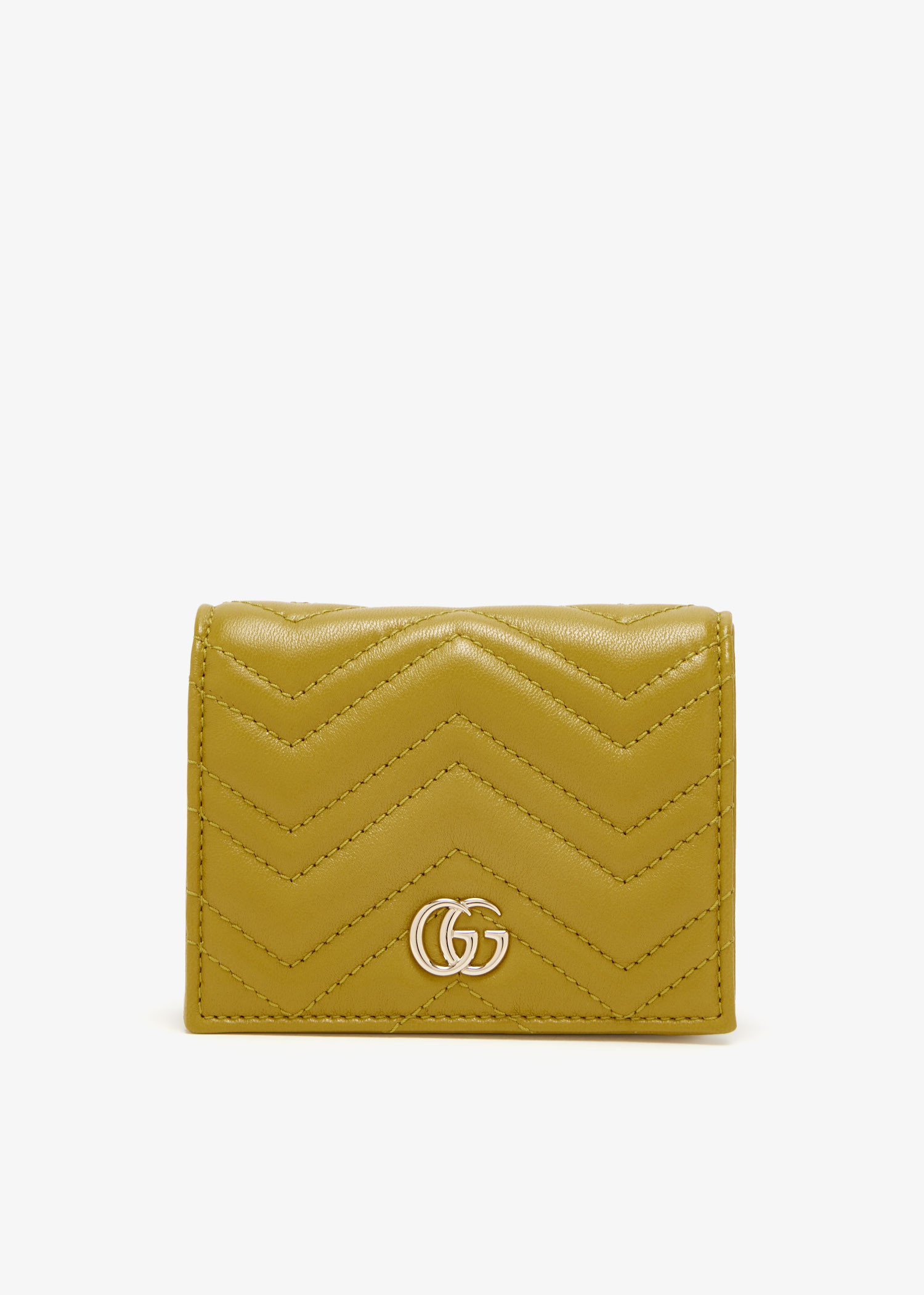 

GG Marmont card case wallet, Yellow
