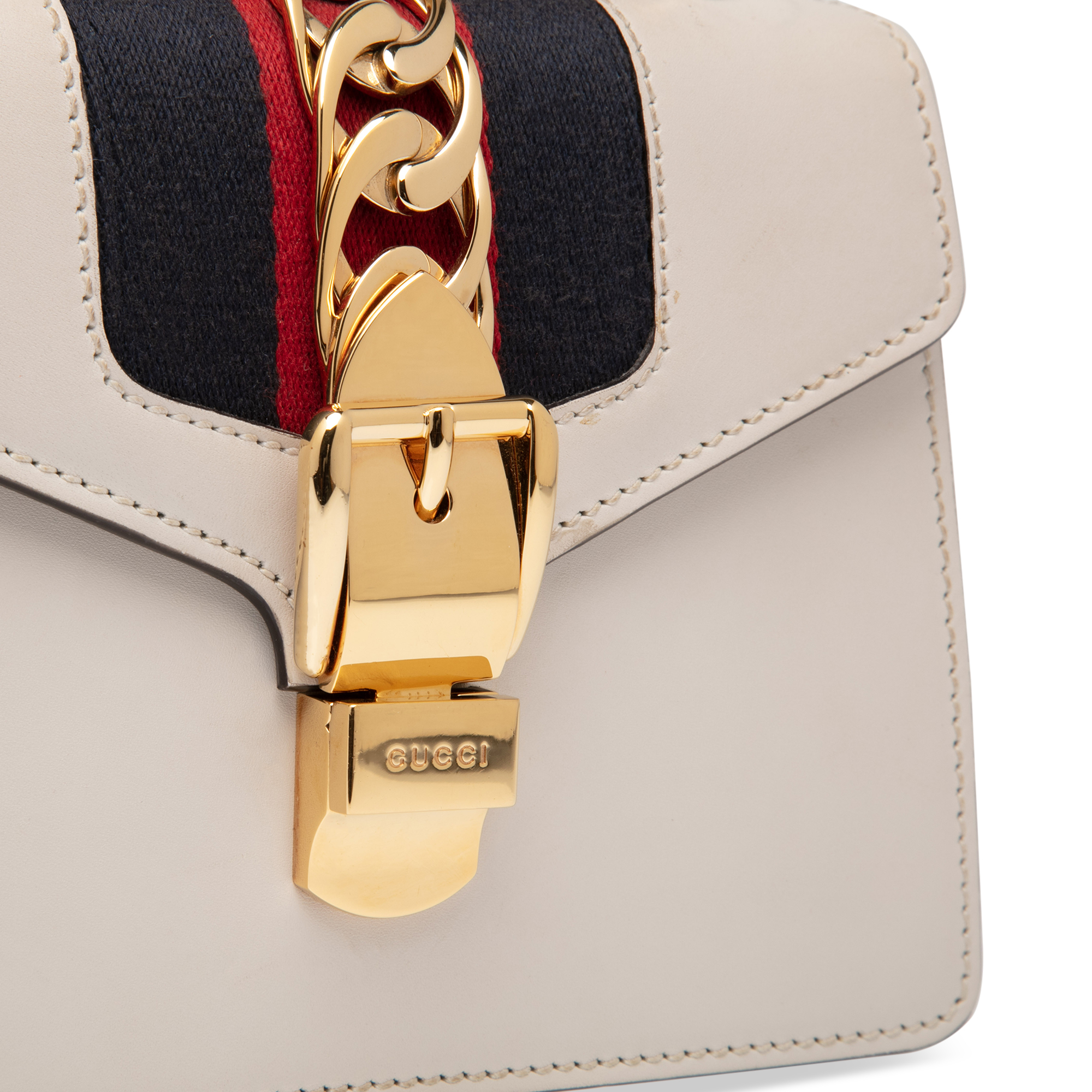 

Sylvie mini leather bag, White