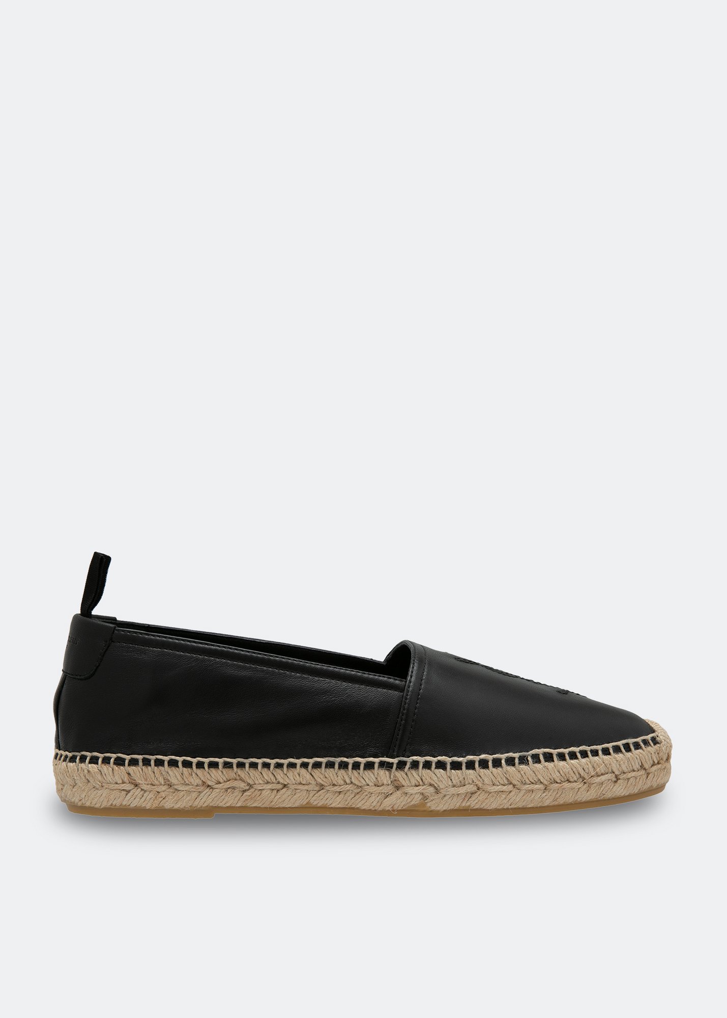 

Monogram leather espadrilles, Black