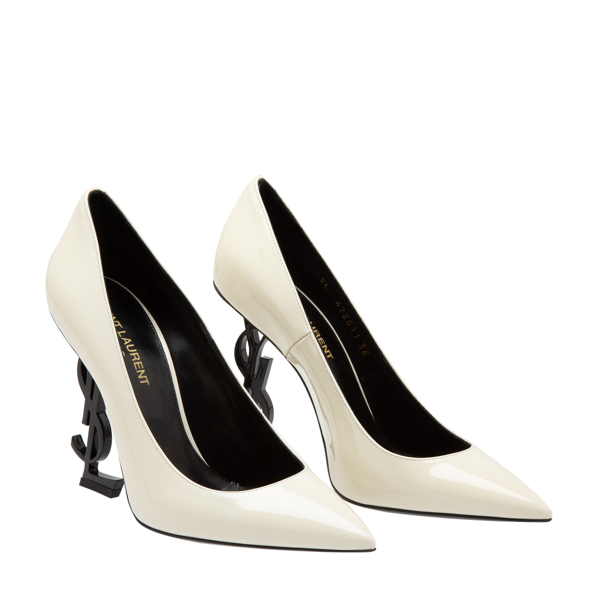 

Opyum patent leather pumps, White