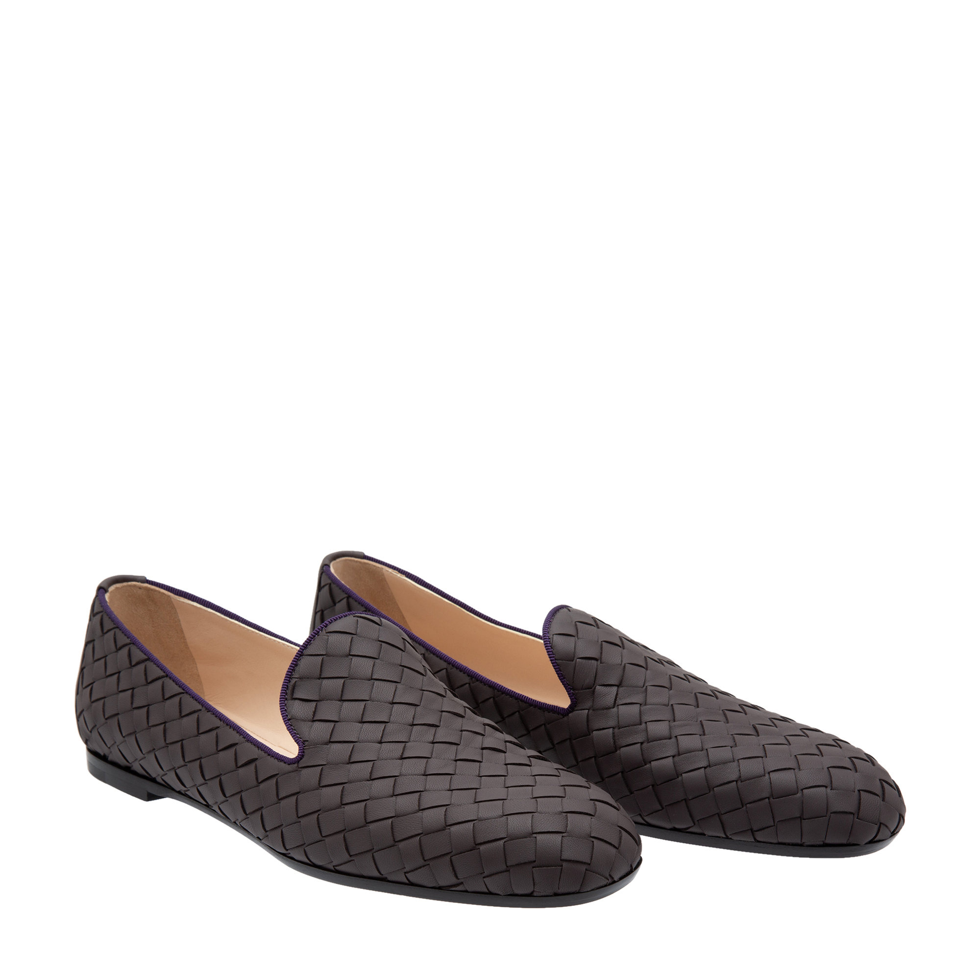 

Intrecciato leather loafers, Black