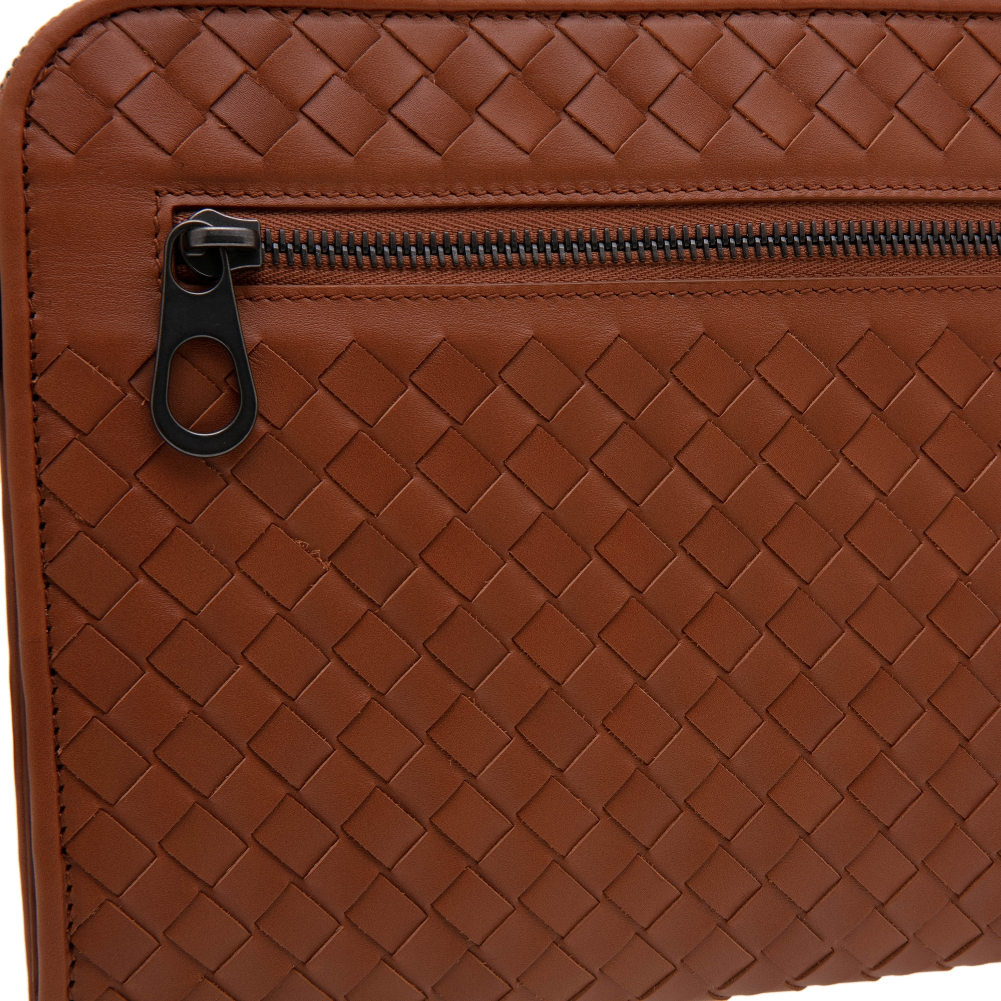 

Intrecciato document case, Brown