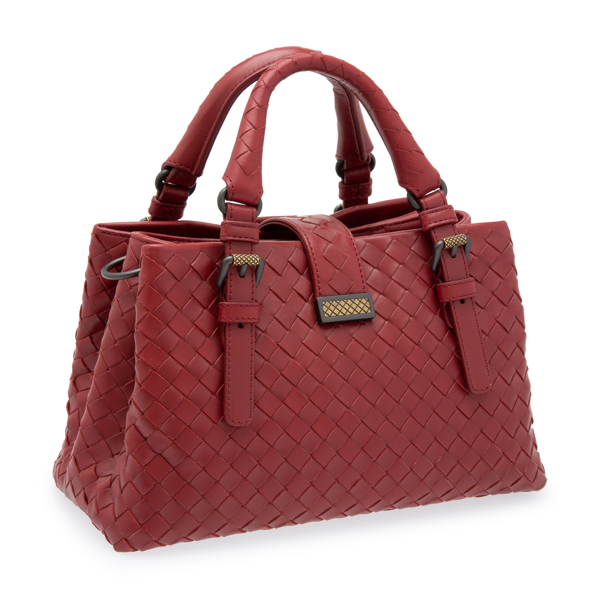 

Mini Intrecciato Roma top-handle bag, Black
