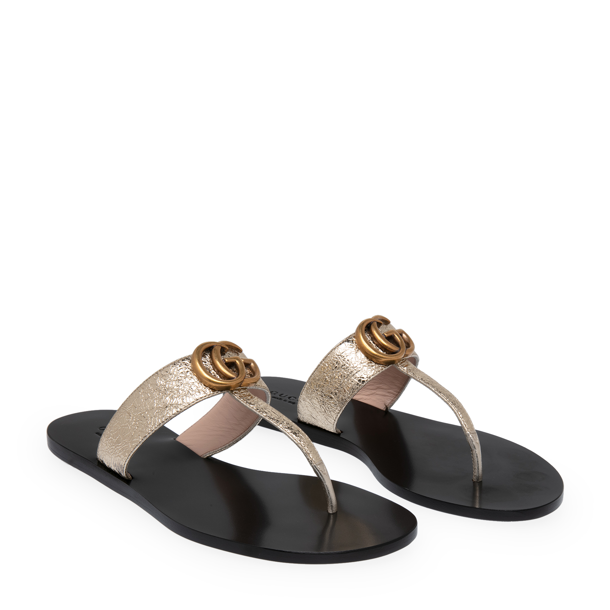 

Marmont flat sandals, Gold