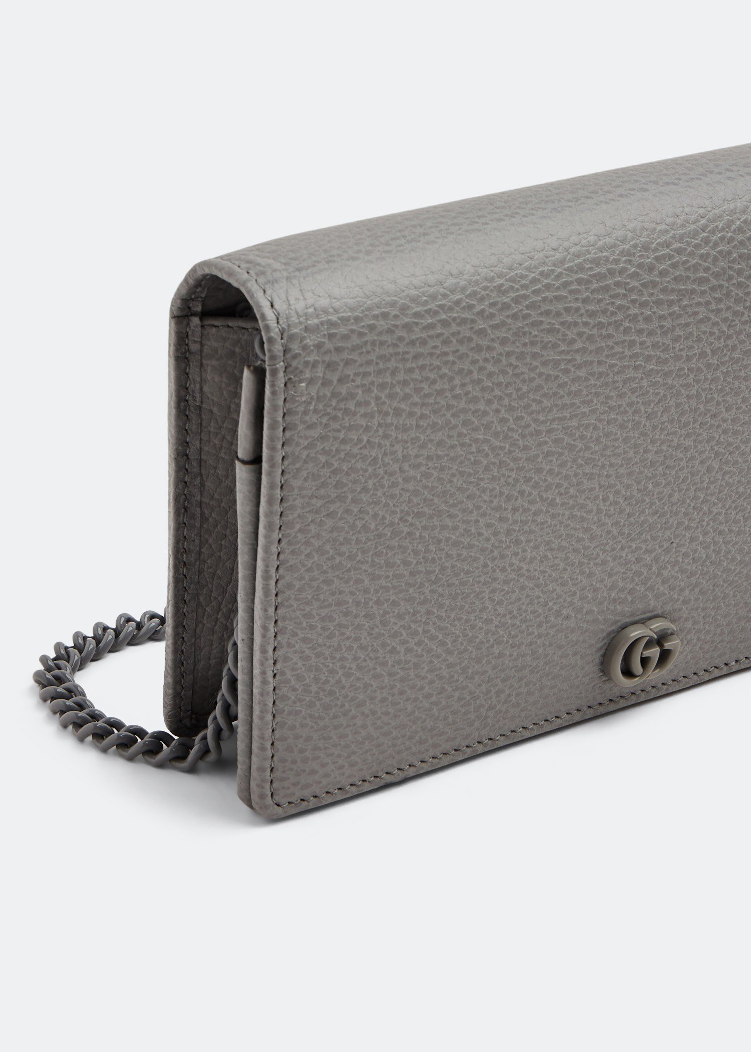 

GG Marmont chain wallet, Grey