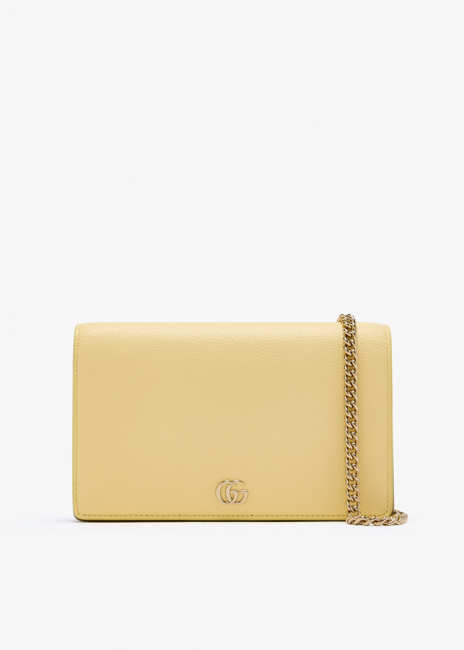 

GG Marmont chain wallet, Yellow