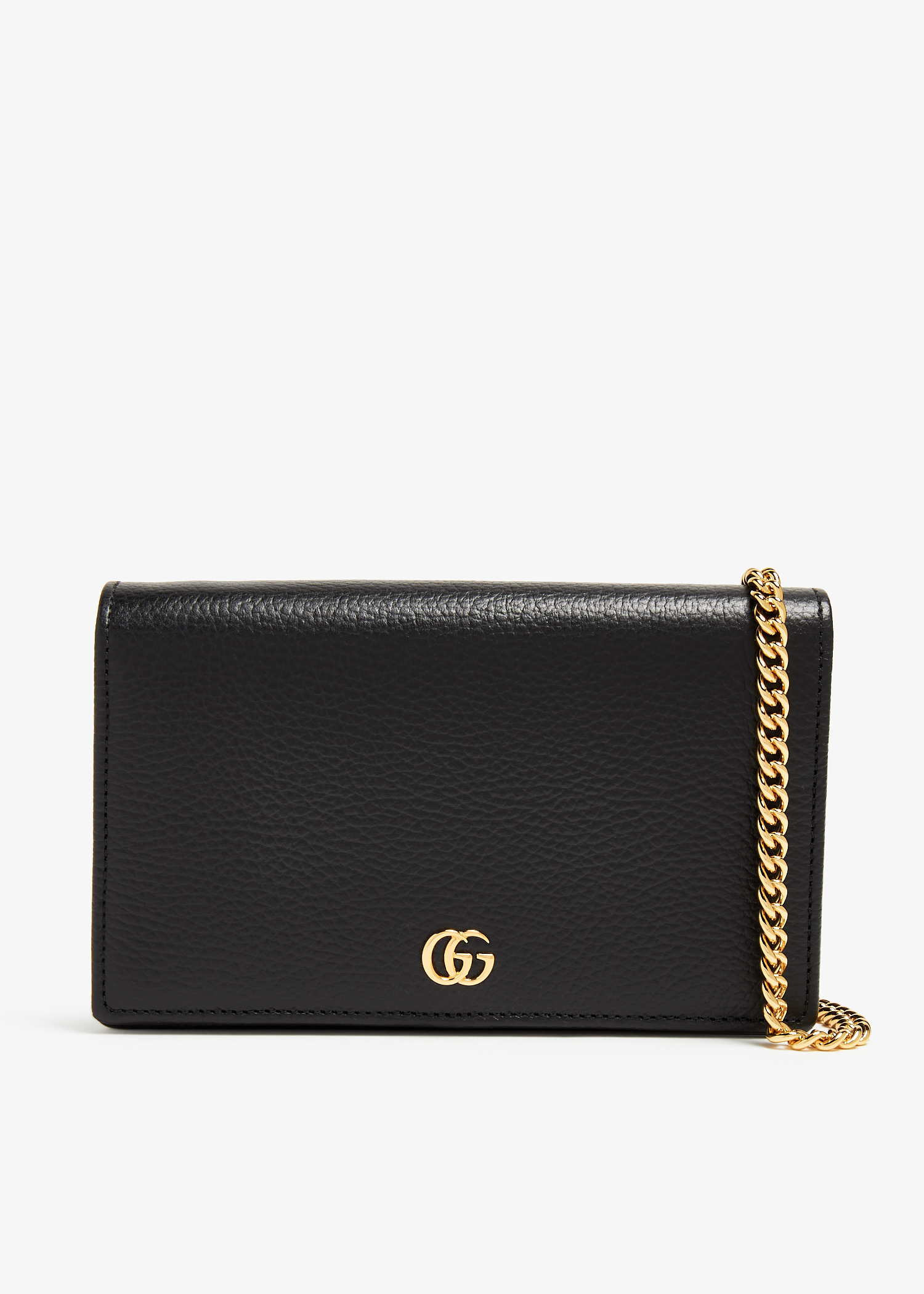 

GG Marmont leather mini chain bag, Black