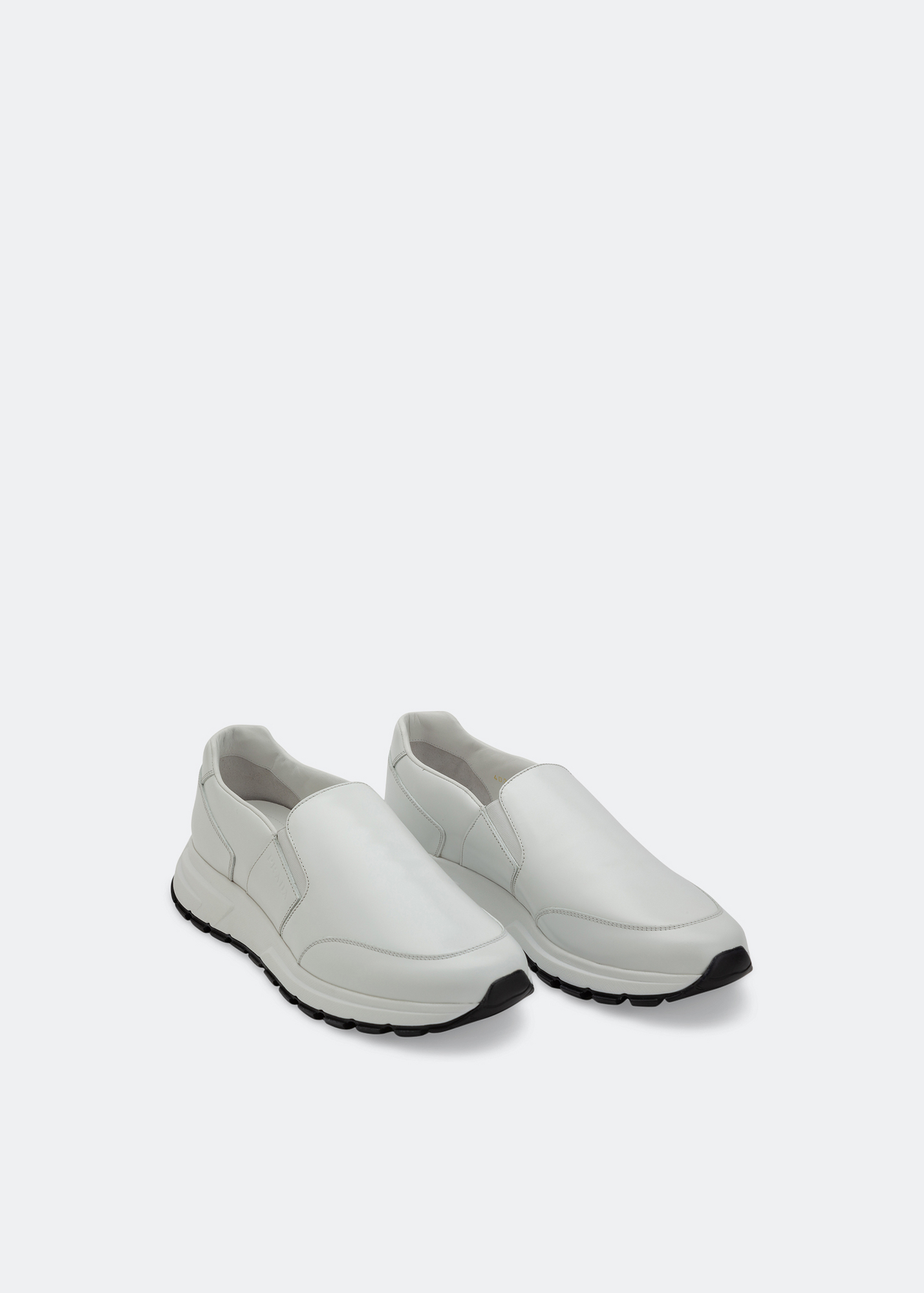 

Leather slip-on sneakers, White
