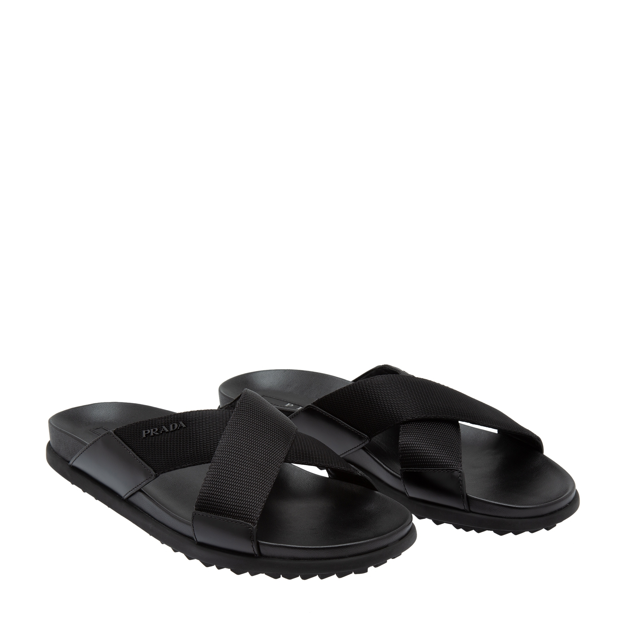 

Cross-strap sandals, Black