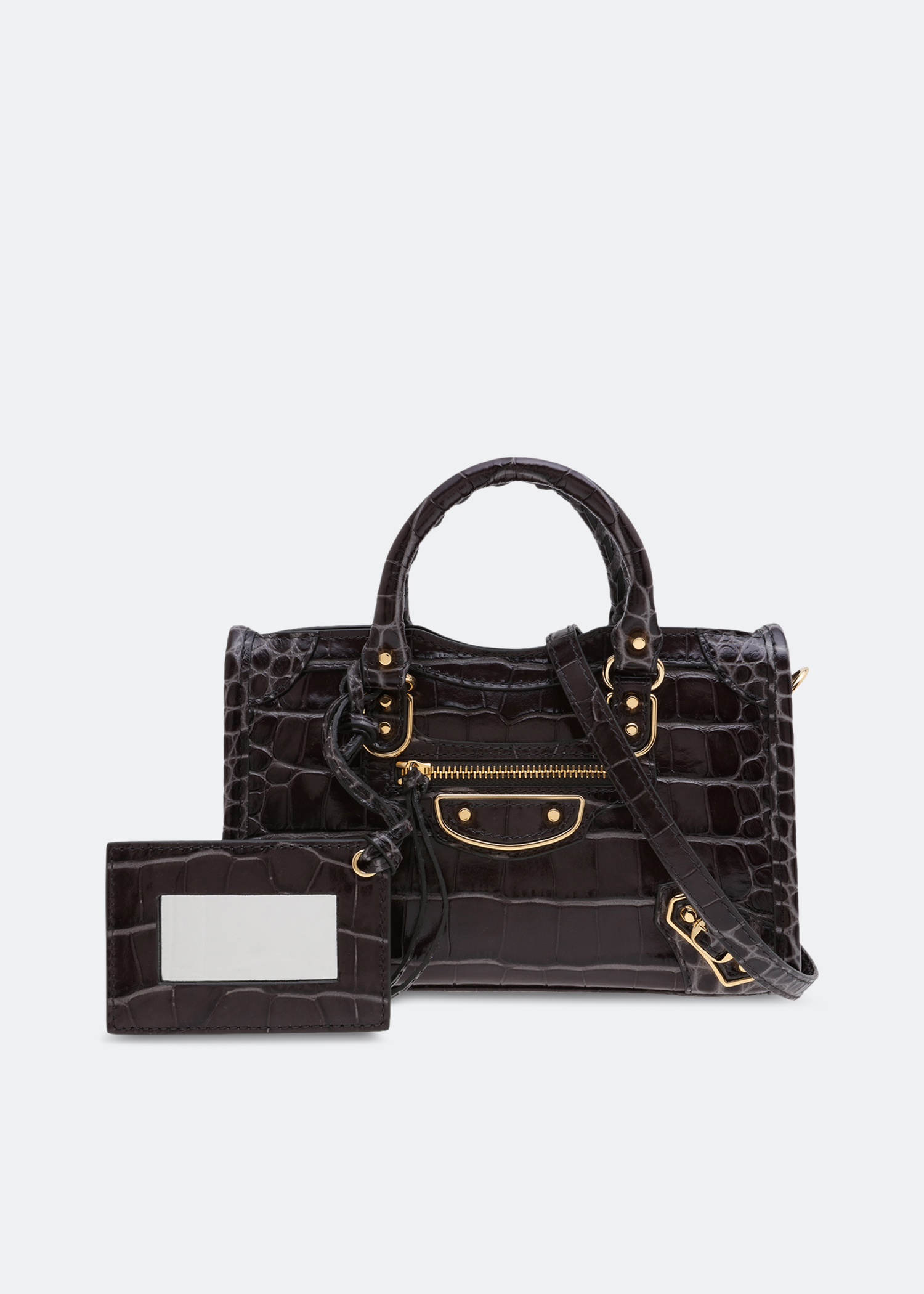 

Metallic Edge Nano City bag, Black