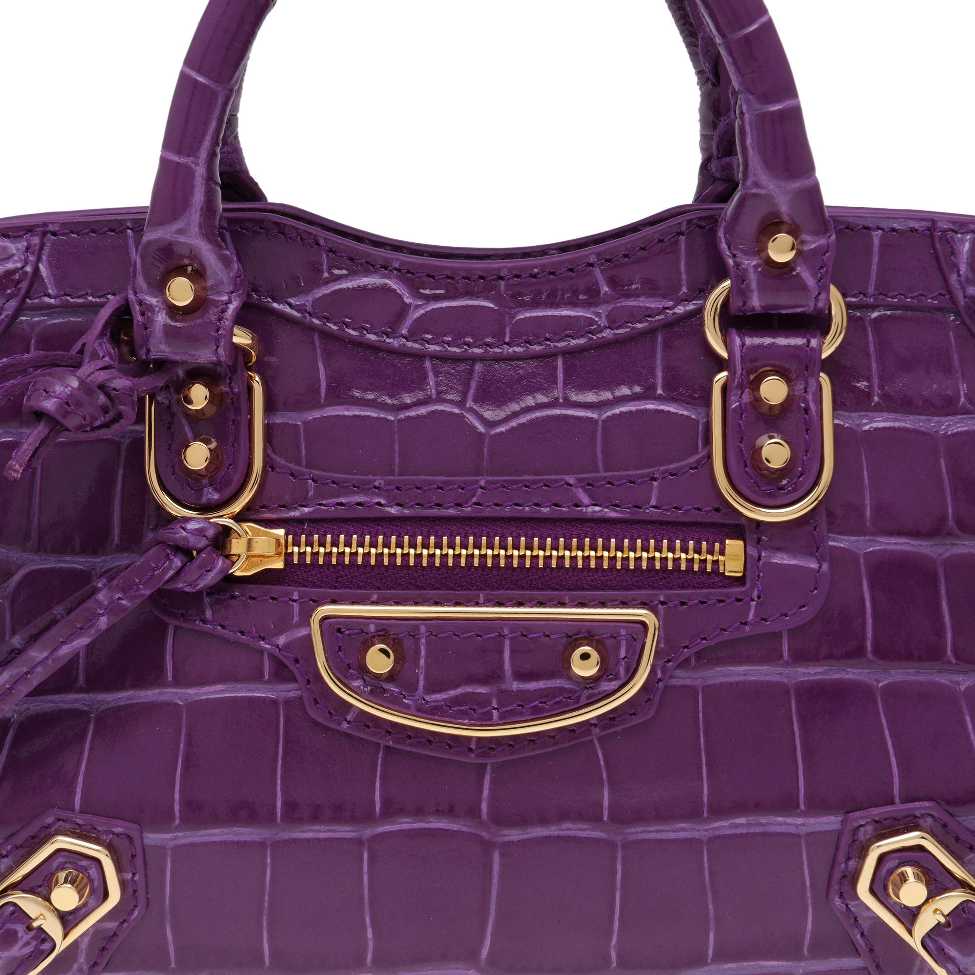

Metallic Edge Nano City bag, Purple
