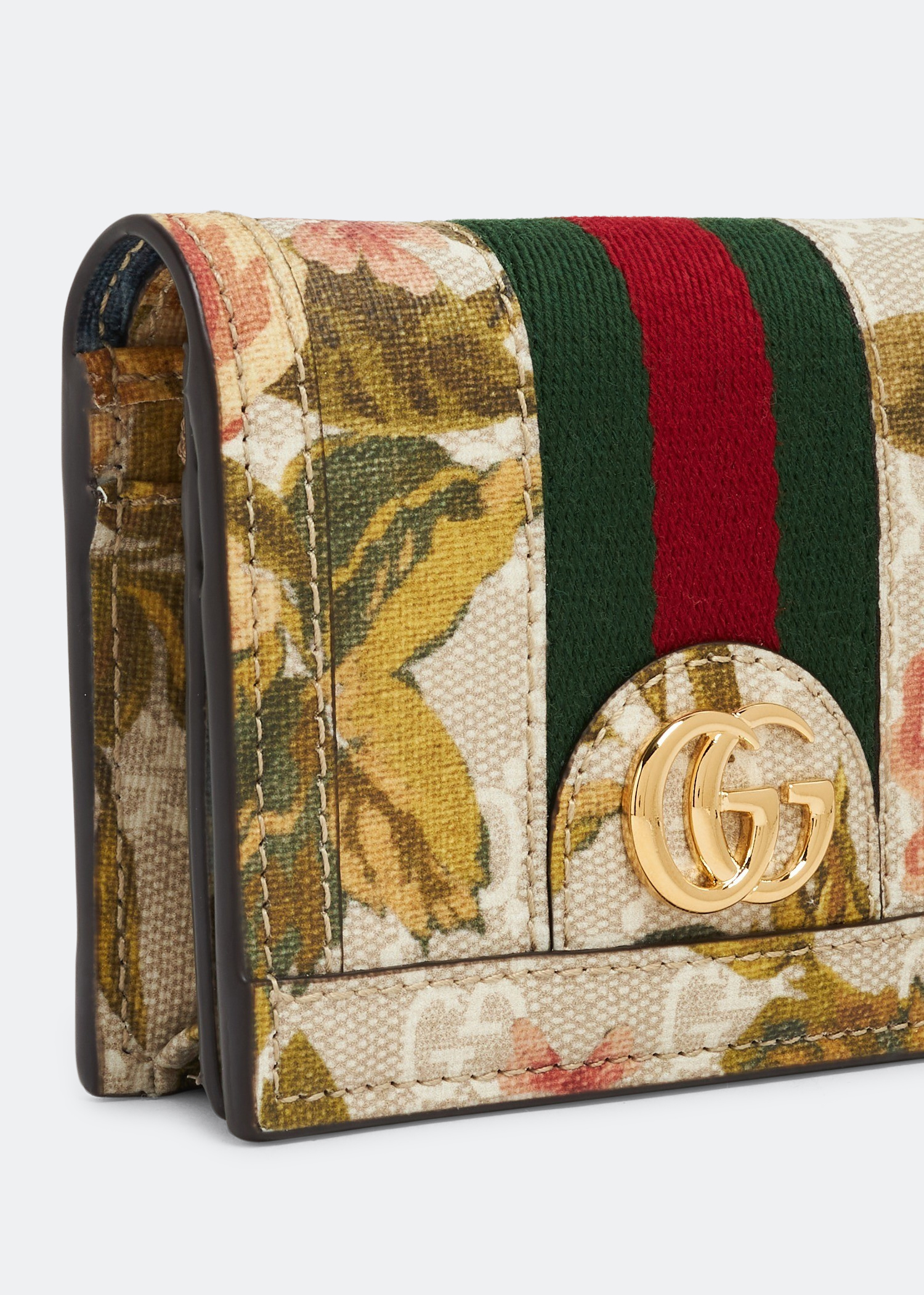

Ophidia GG Flora card case wallet, Prints
