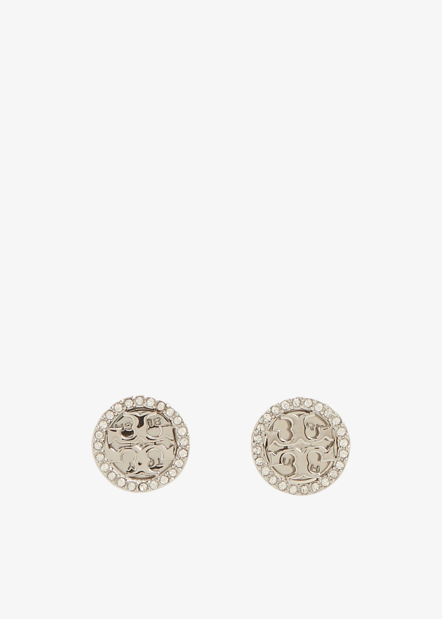

Crystal logo earrings, Silver
