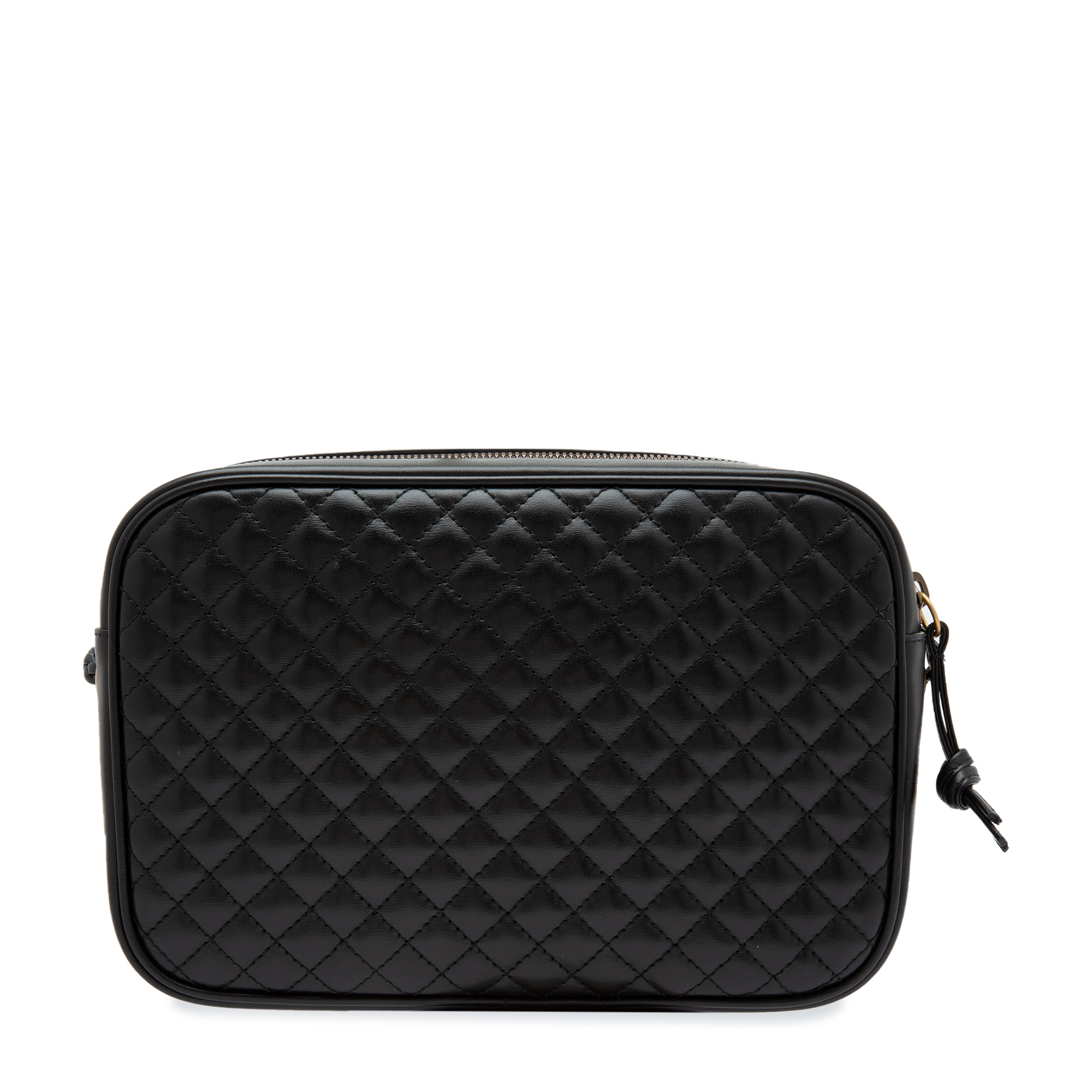 

Quilted leather small shoulder bag, Black