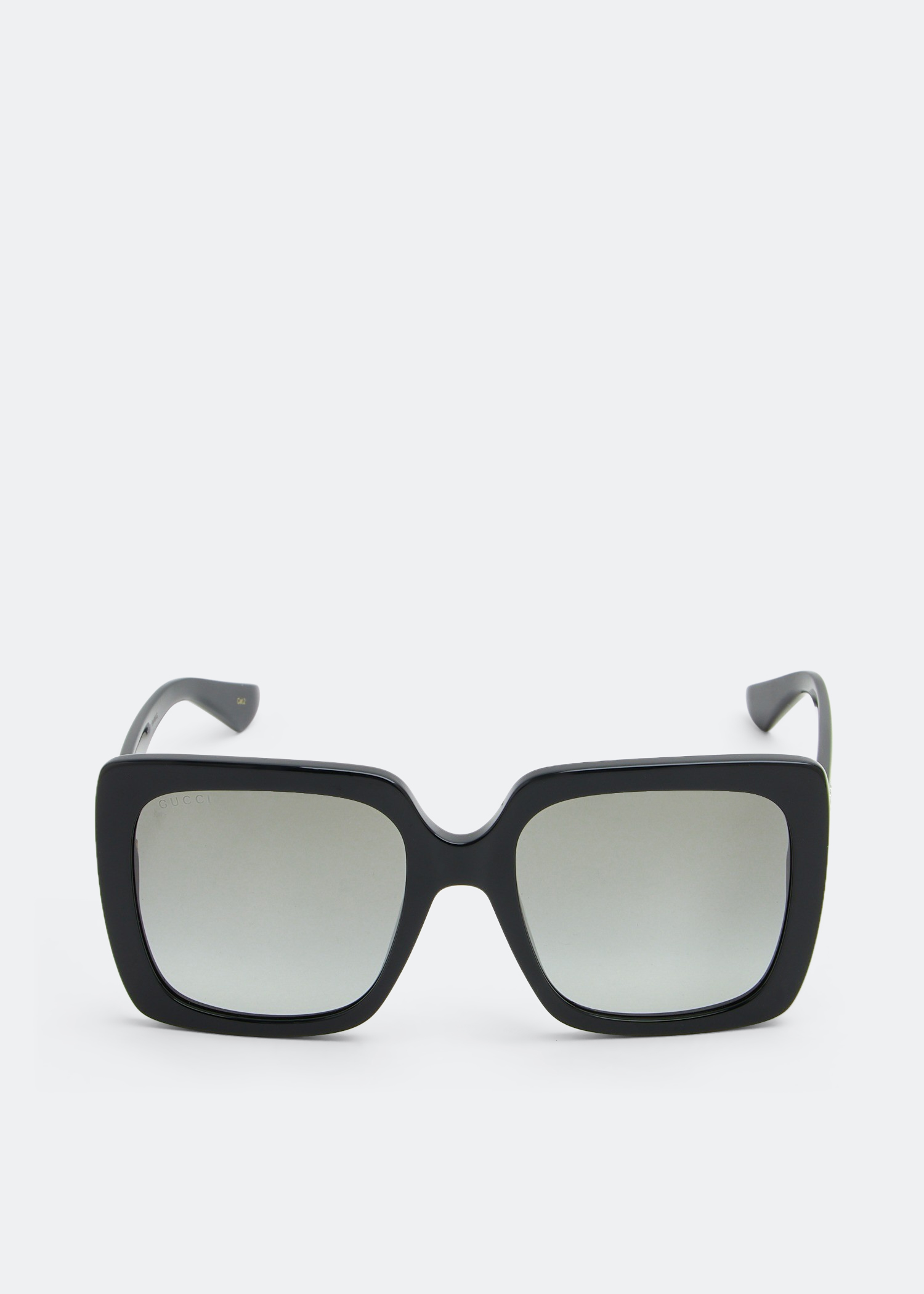 

Rectangular-frame acetate sunglasses, Black