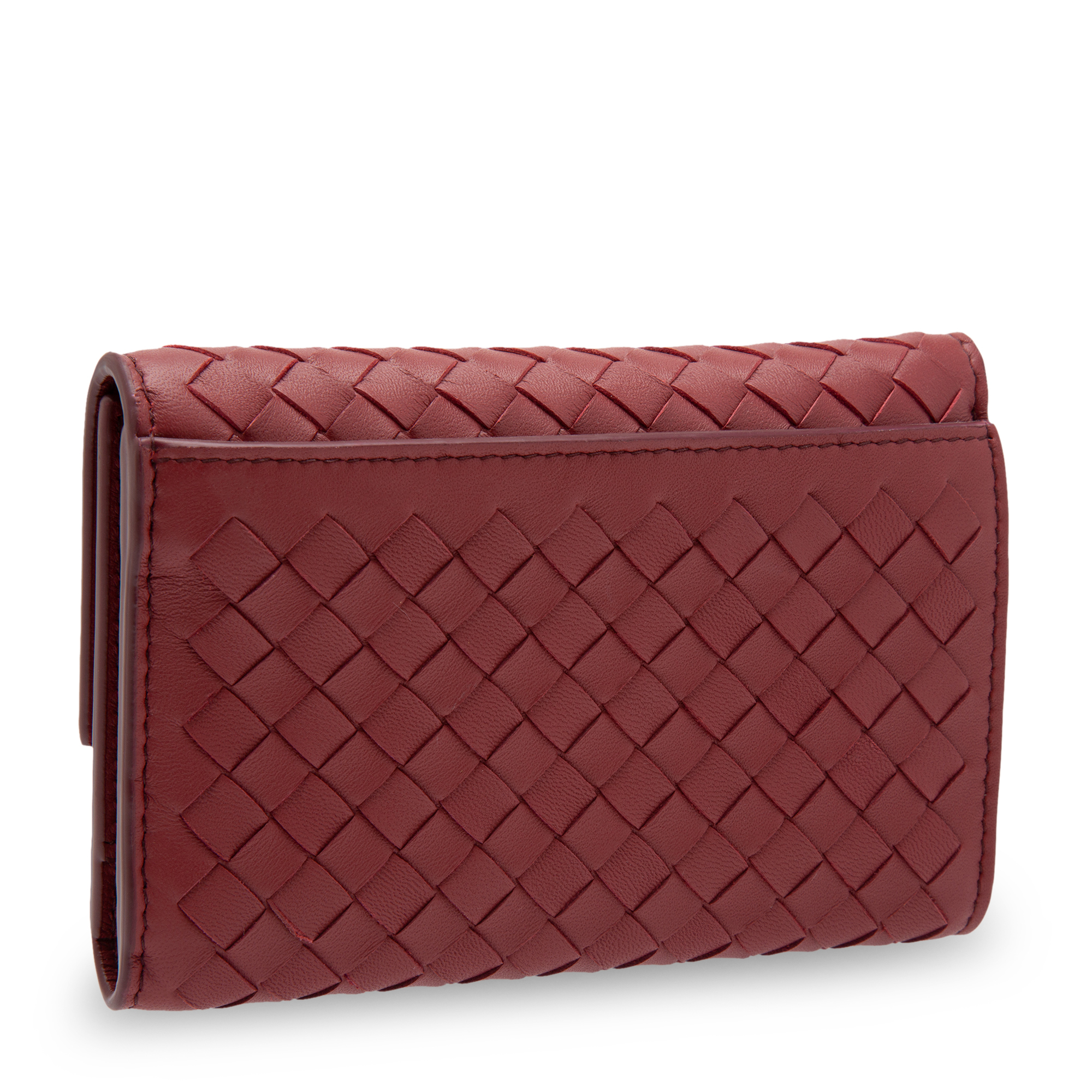 

Intrecciato leather wallet, Red