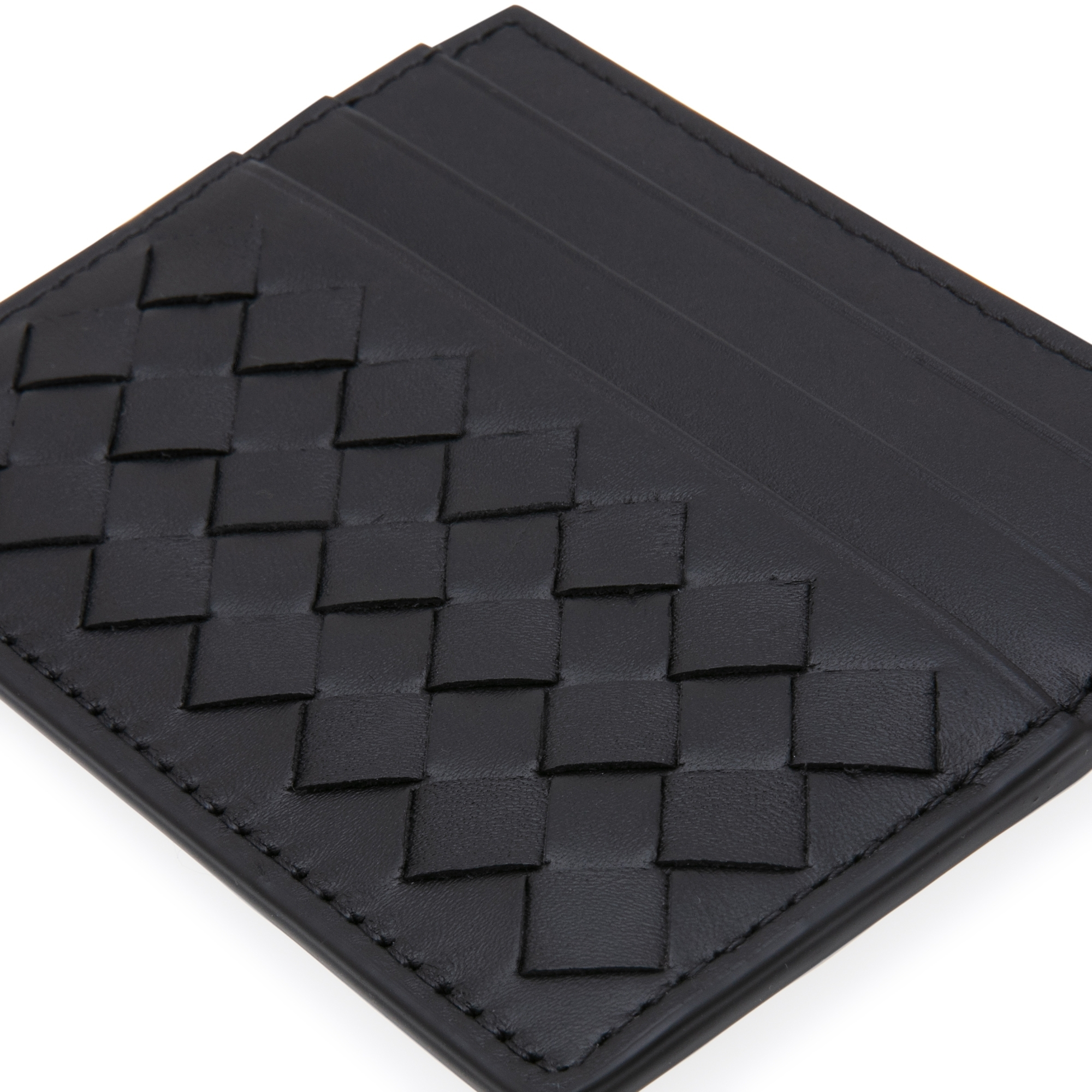 

Intrecciato card holder, Black