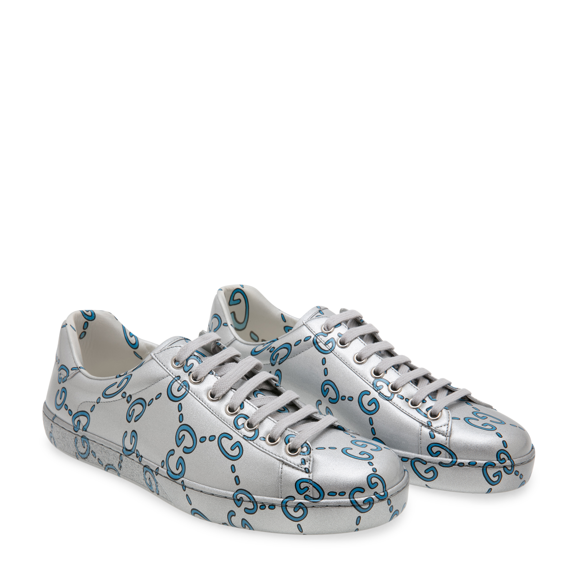 

Ace GG coated leather sneakers, Silver