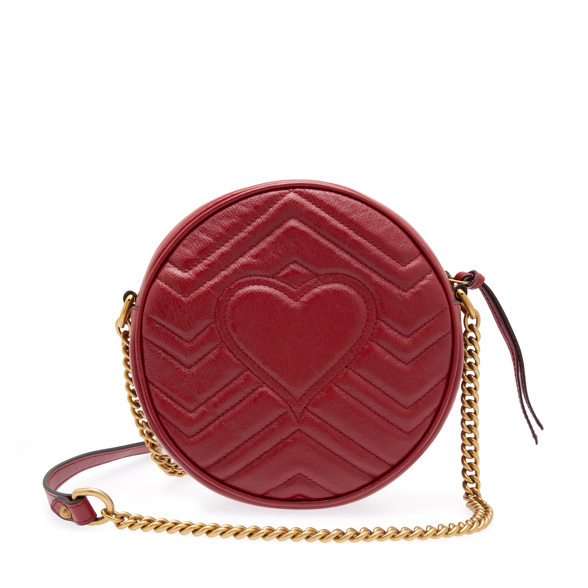 

GG Marmont mini round shoulder bag, Burgundy