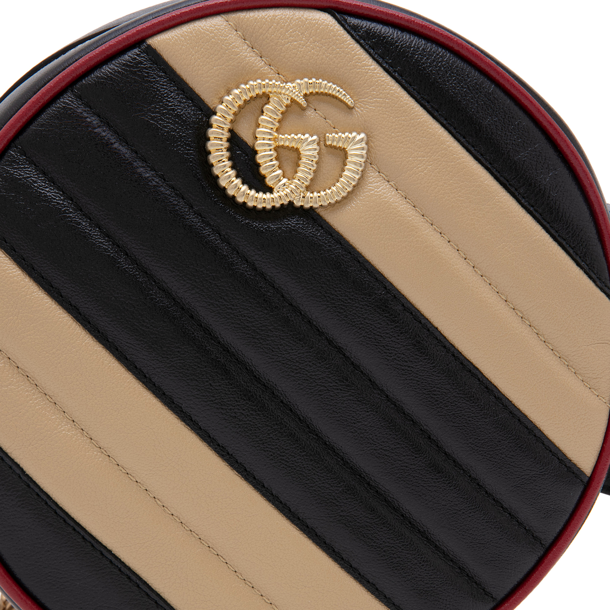 

GG Marmont mini round shoulder bag, Black