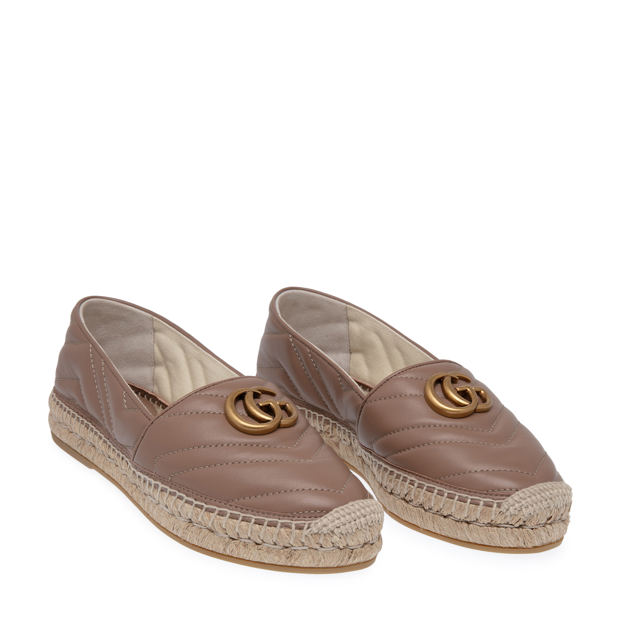

Marmont leather espadrilles, Beige