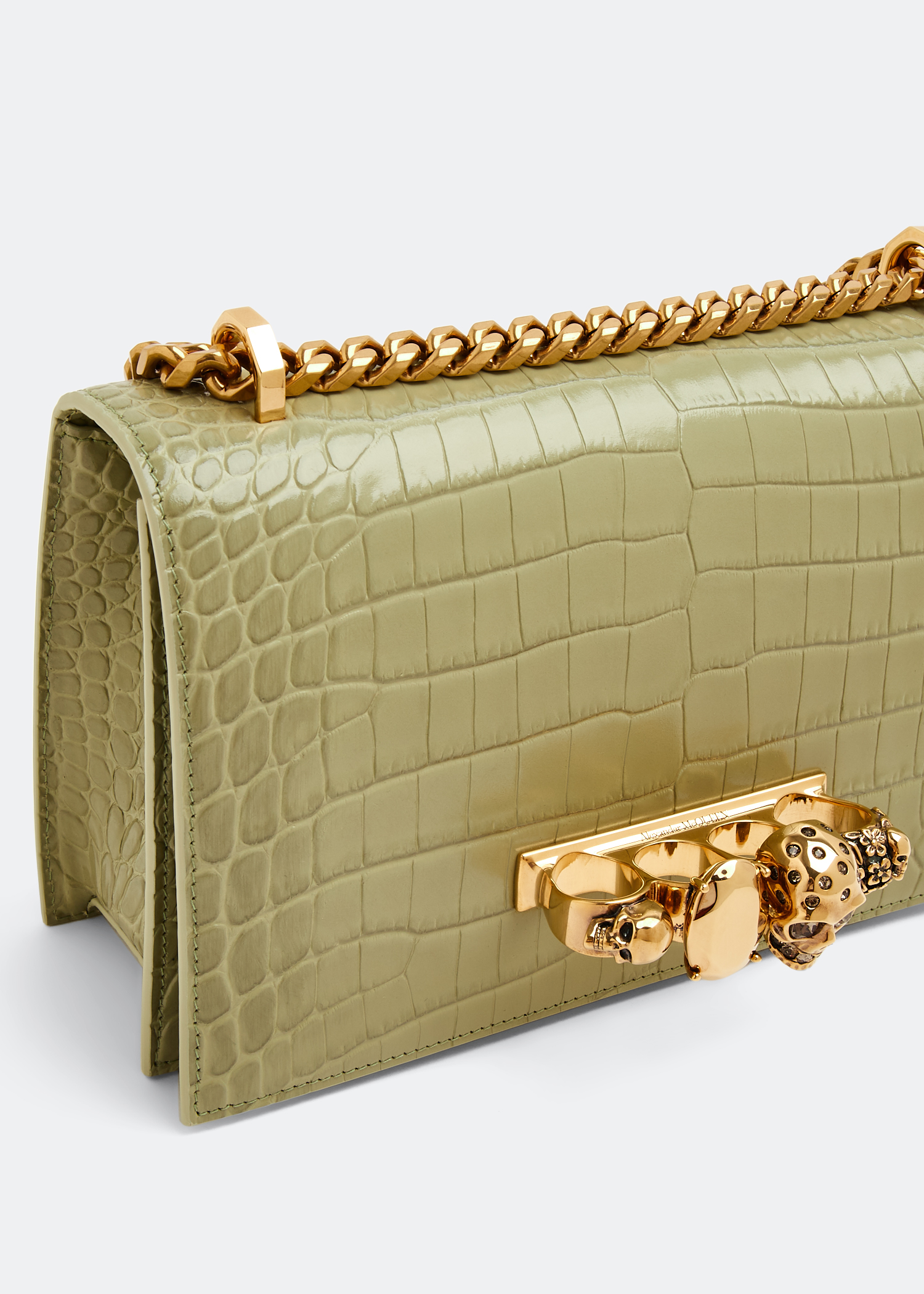 

Jewelled satchel, Green